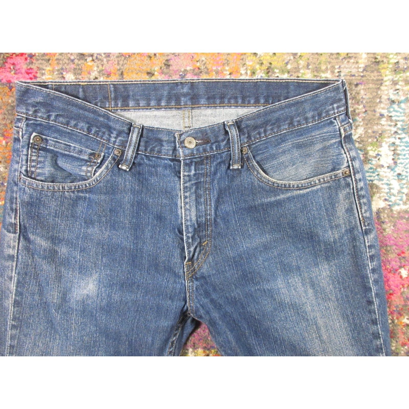 Levi's Levi's 527 Jeans Mens 34x30 Blue Bootcut Denim Cowboy Western Southwestern Logo 5-Pocket Regular Inseam 30" Leather Patch Cotton Polyester Shirt N/A Size US 34 / EU 50 - 3 Thumbnail
