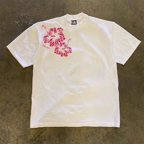Japanese Brand Horiko x Iriki White Loose Floral Print Short Sleeve T-Shirt Size US M / EU 48-50 / 2 - 7 Thumbnail