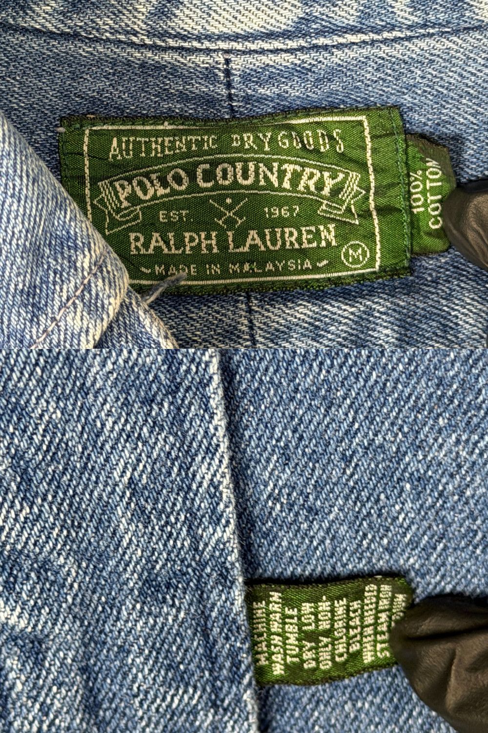 c.1995 Polo Country Ralph Lauren Denim Button Down Shirt image 3