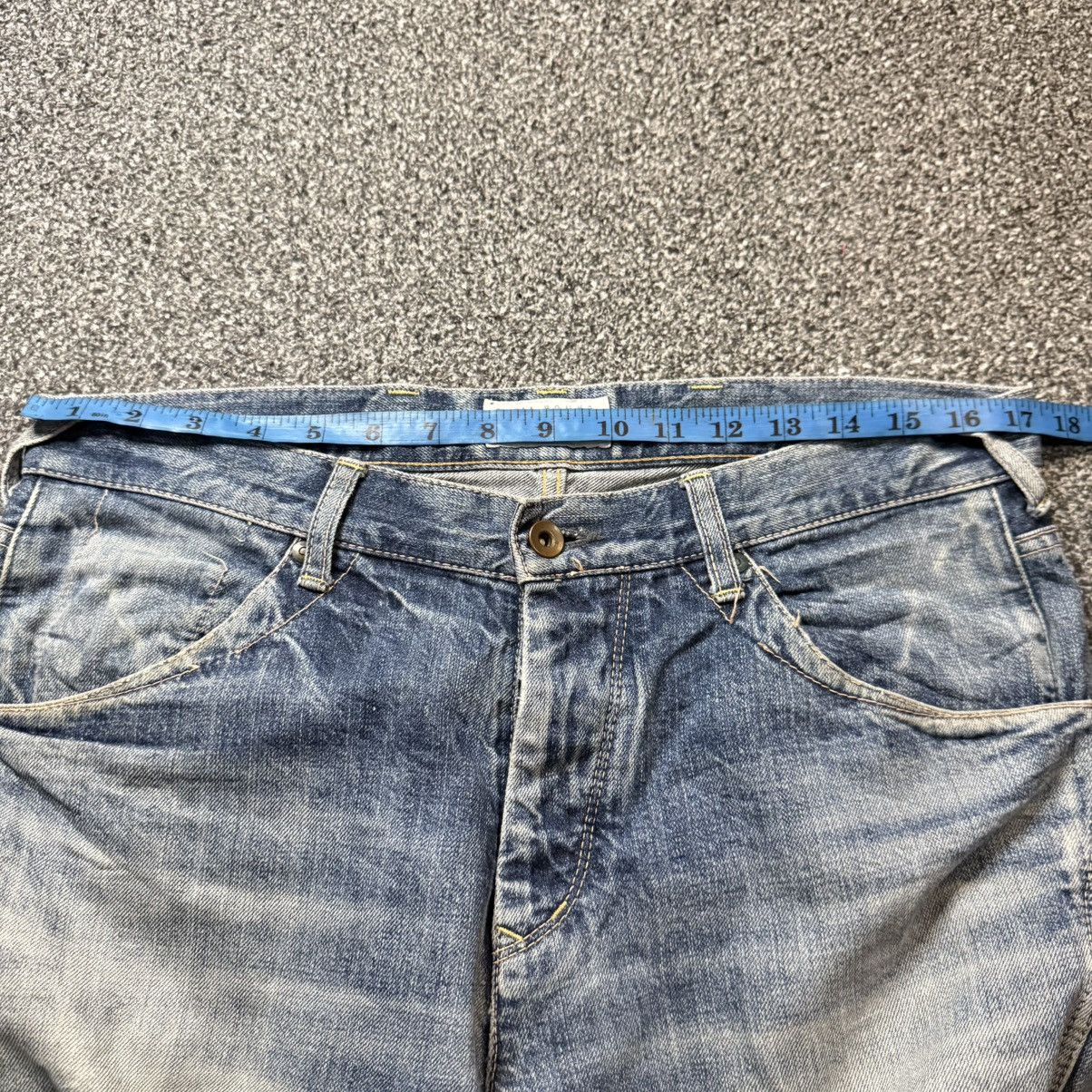 Japanese Brand 🔥🇯🇵 Archival Spellbound Domingo Distressed Fatique Denim Size US 35 - 14 Thumbnail