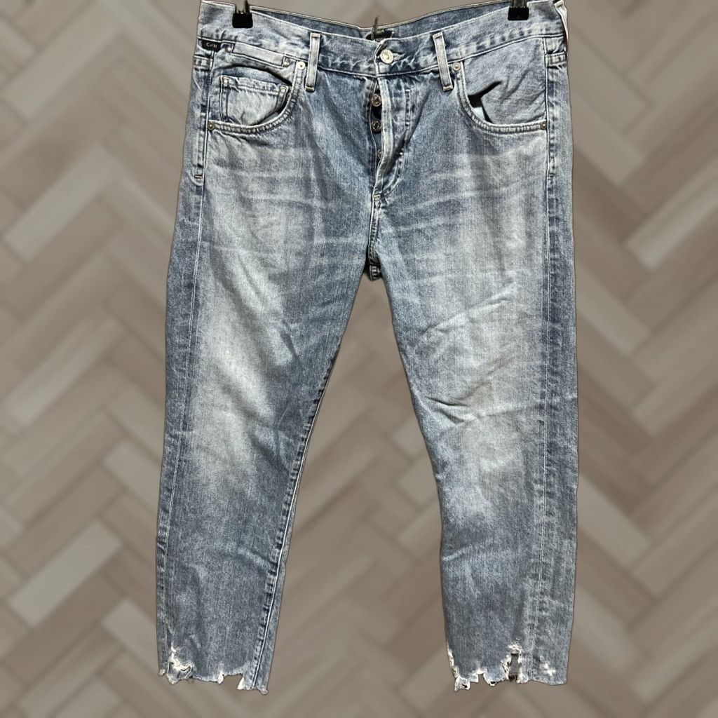 Citizens Of Humanity Citizens of Humanity Jeans Womens 28 Emerson Boyfriend Distressed 80s 90s Retro USA Slim Blue Denim 5-Pocket Distressed Crop Pocketless? Size 24" / US 00 / IT 34 - 1 Thumbnail