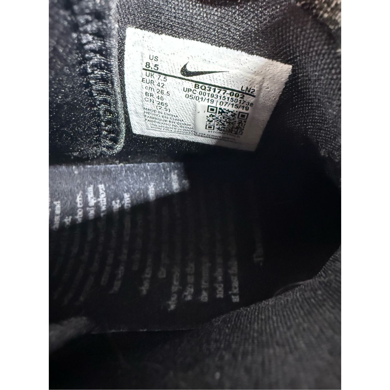 Nike Size 8.5 NIKE LEBRON 17 BLACK WHITE MEN'S BASKETBALL SHOES Size US 8.5 / EU 41-42 - 8 Thumbnail