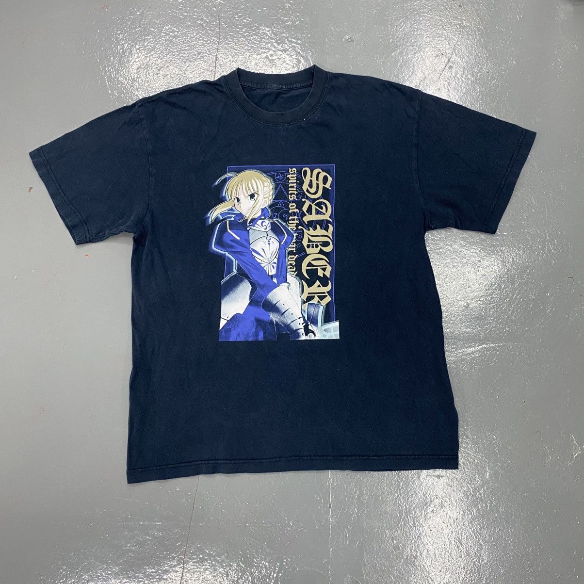 Anime Vintage Y2K Fate Stay Night Saber Promo Tee Cospa Manga Size US XL / EU 56 / 4 - 2 Thumbnail