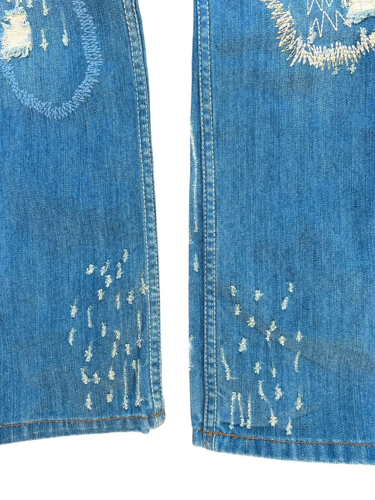 Kapital × Vintage × Who Decides War Hippies Style Japanese Distressed Denim Jeans Rare 🎌☠️ Size US 27 - 7 Thumbnail
