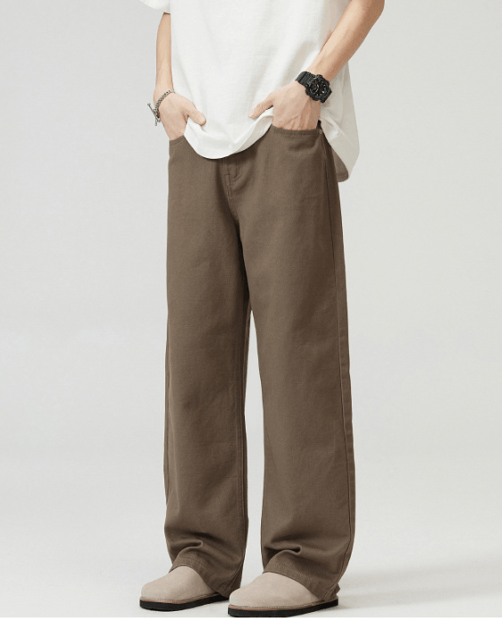 Japanese Brand Men's trendy all-match loose straight jeans y2k Size US 32 / EU 48 - 1 Thumbnail