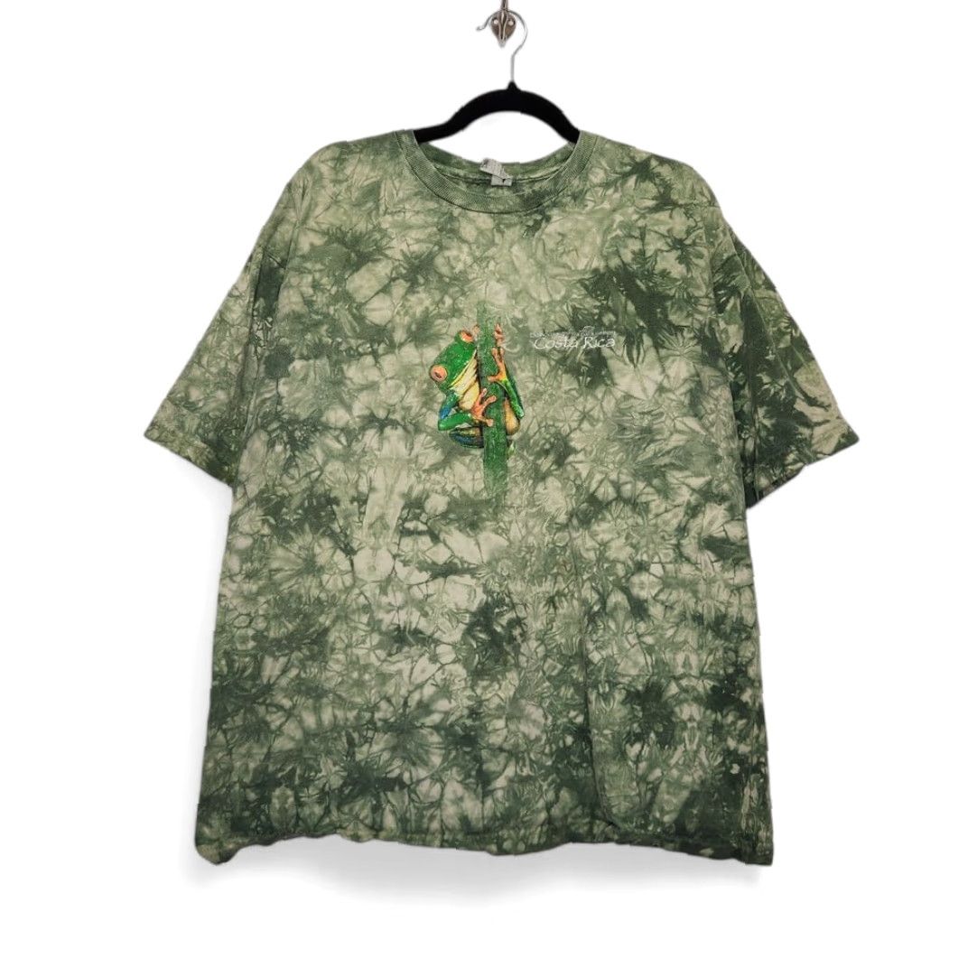 Vintage VINTAGE Frog Costa Rica Tie Dye Nature Tourist Earth Tones XL Destination Unisex Adults Green T-Shirt 90s Y2K Retro AOP Grunge Single Stitch Size US XL / EU 56 / 4 - 2 Thumbnail