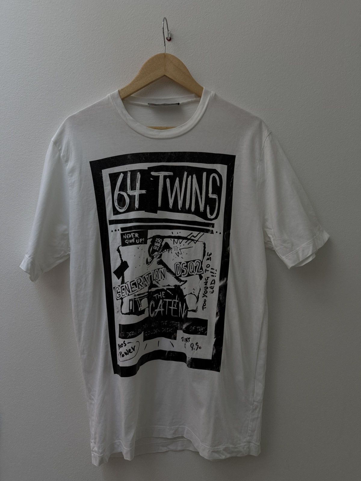 Dsquared2 Dsquared2 Graphic T-Shirt White “64 Twins” – Size L Size US L / EU 52-54 / 3 - 1 Thumbnail