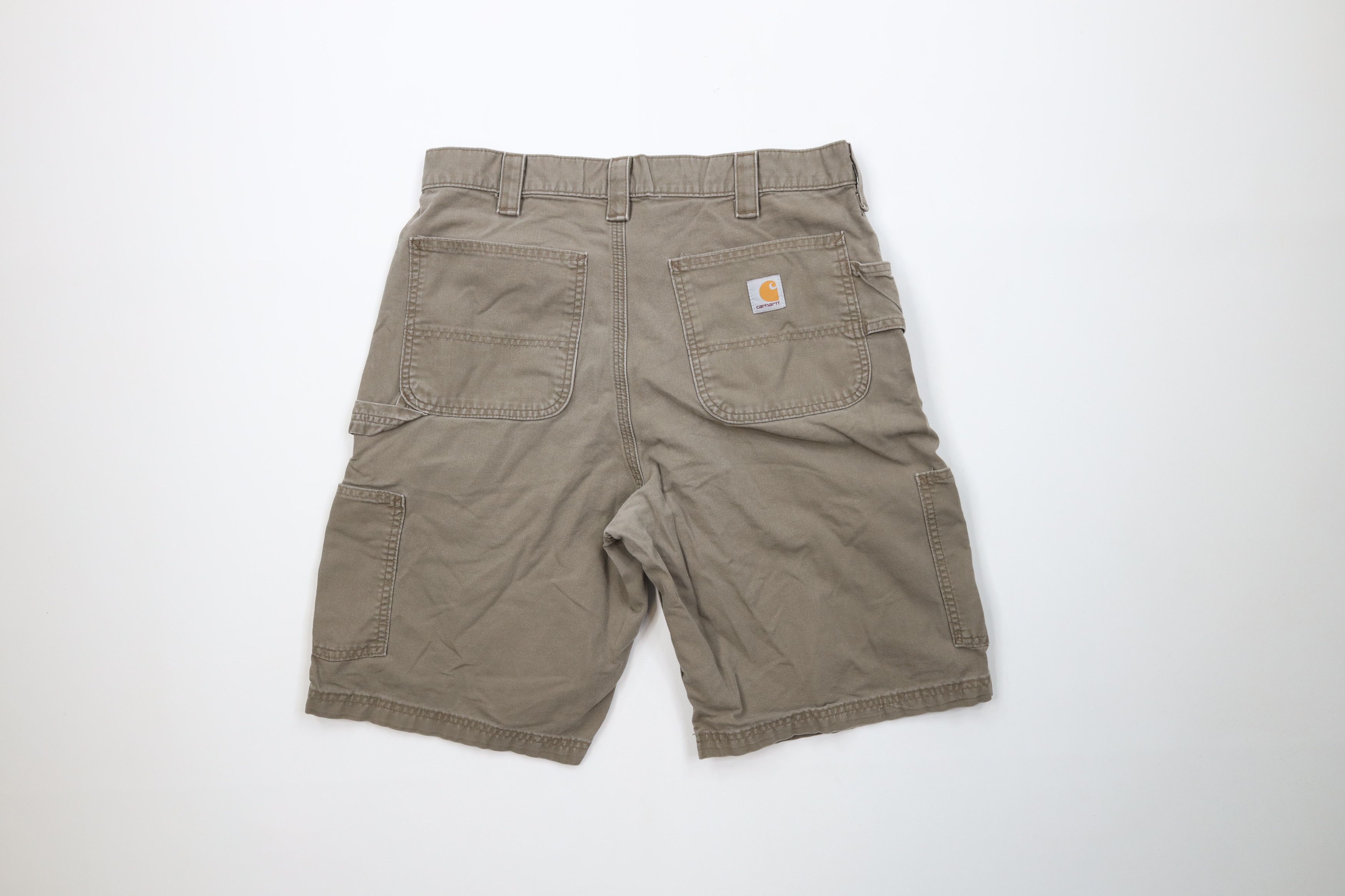 Carhartt Vintage Y2K Carhartt Relaxed Dungaree Shorts Light Brown Size US 34 / EU 50 - 9 Thumbnail