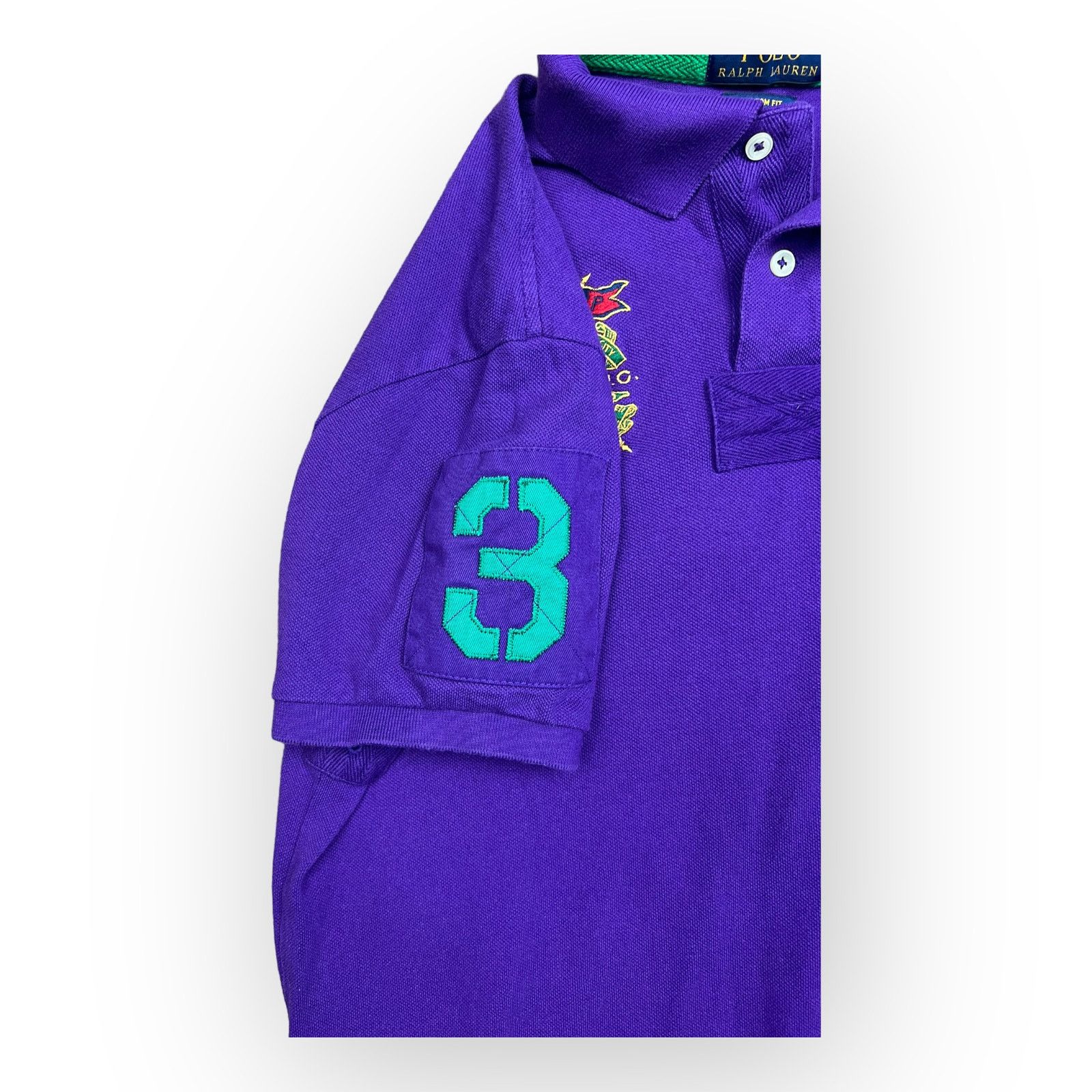 Polo Ralph Lauren Polo Ralph Lauren Rare Vintage Big Pony Crest Accent Polo Size US M / EU 48-50 / 2 - 7 Thumbnail