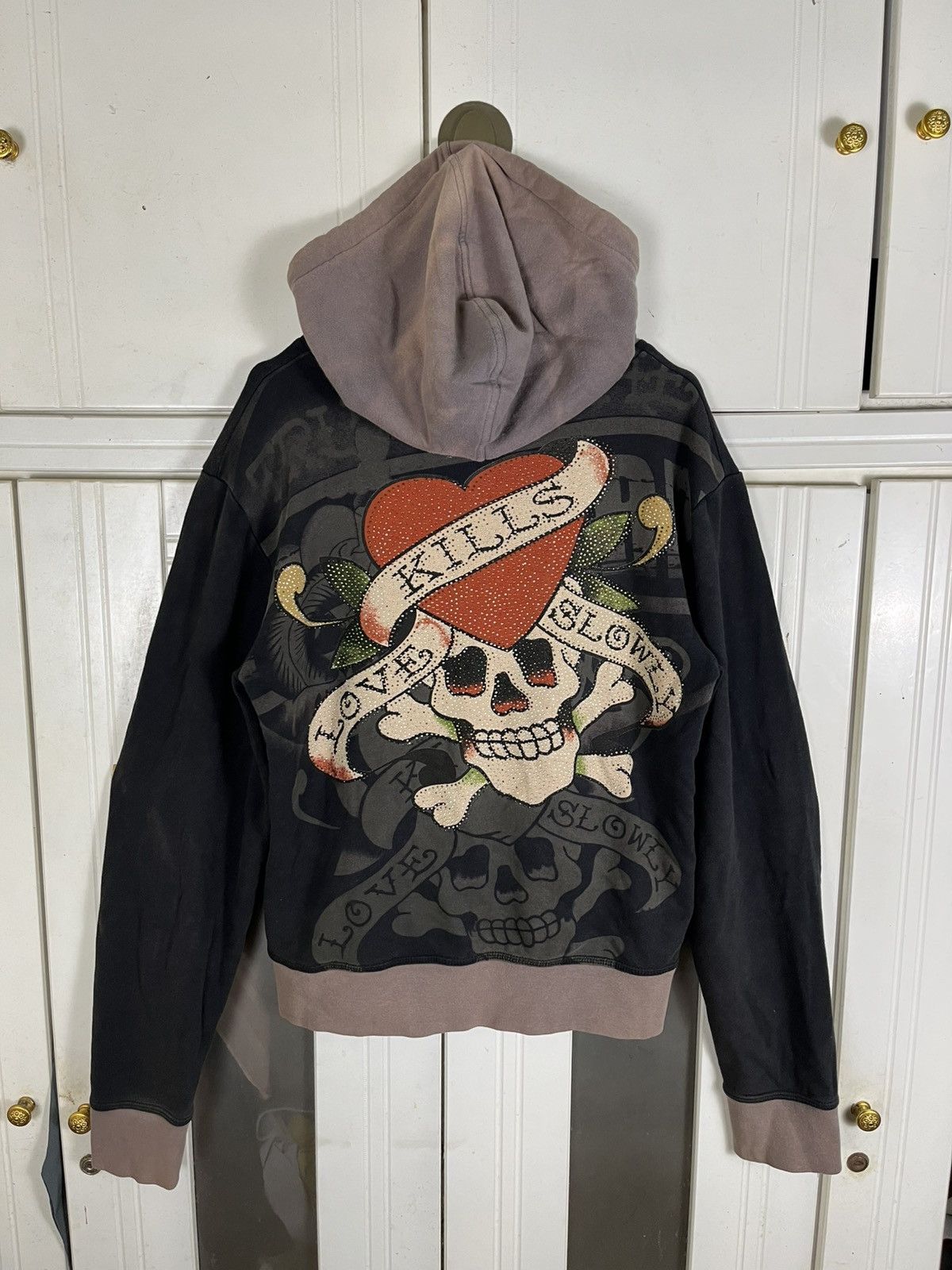 Ed Hardy × Japanese Brand × Vintage Vintage Edhardy FullPrint Hoodies Size US S / EU 44-46 / 1 - 2 Thumbnail