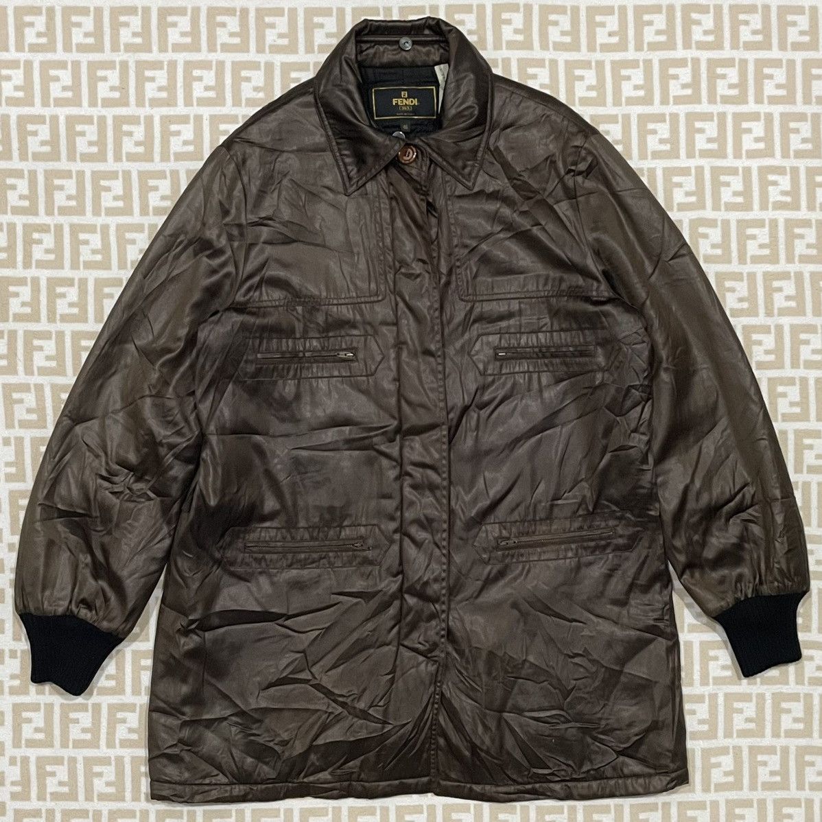 Fendi × Vintage Fendi Quilted Long Jacket Size US L / EU 52-54 / 3 - 2 Thumbnail