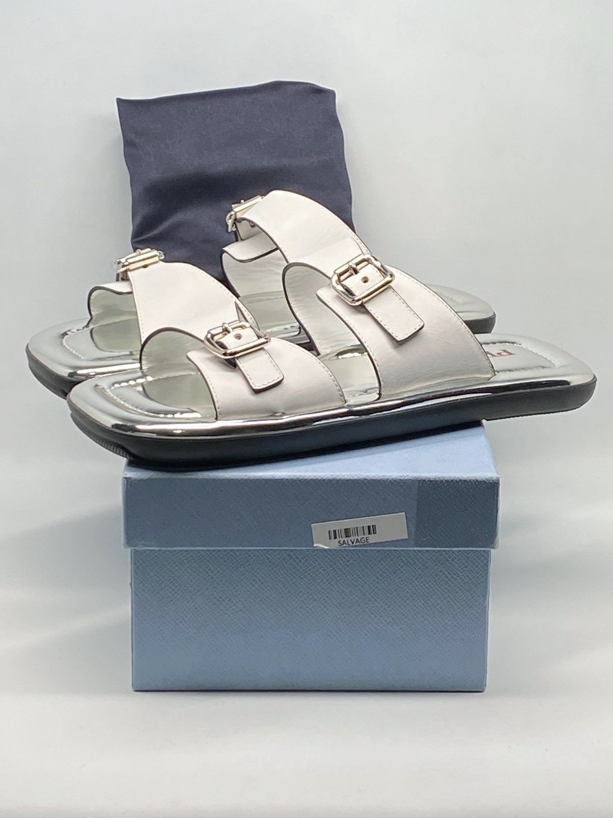 Prada Prada Double Buckle Sandal With Metallic Soles size 39.5 Size US 9.5 / IT 39.5 - 14 Thumbnail