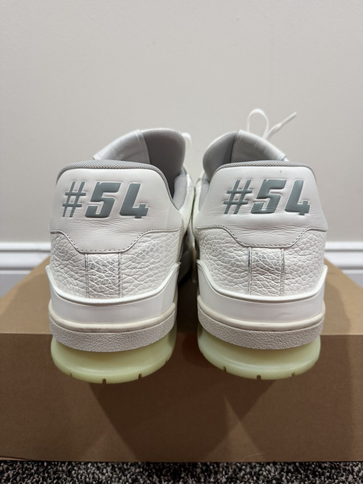 Louis Vuitton Louis Vuitton x Virgil All White #54 Low Top Trainer Sneaker Size US 9 / EU 42 - 3 Thumbnail