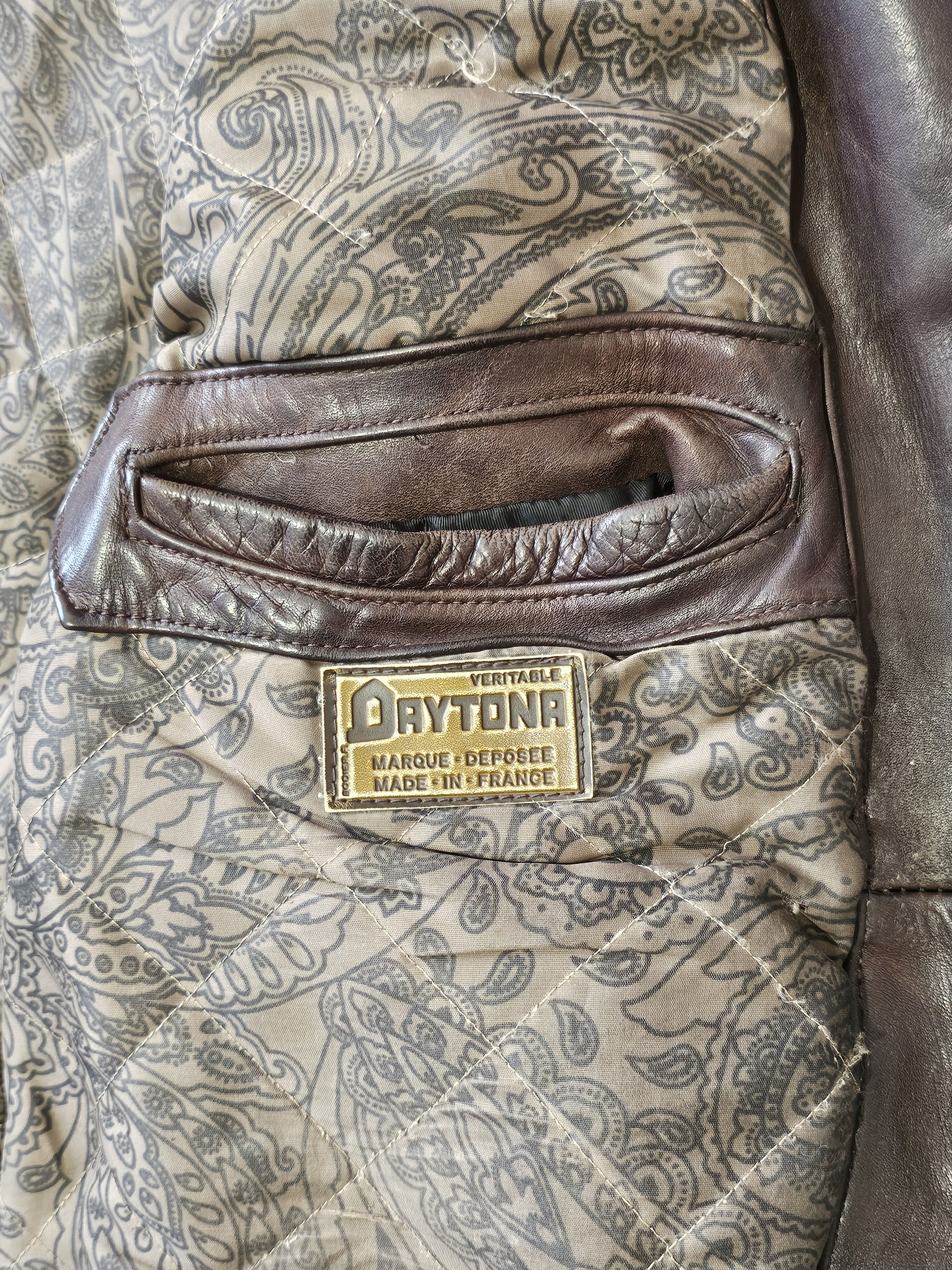 Daytona Daytona 🇫🇷 Vintage 80s Biker Jacket - Leather Perfecto, Size US M / EU 48-50 / 2 - 18 Thumbnail