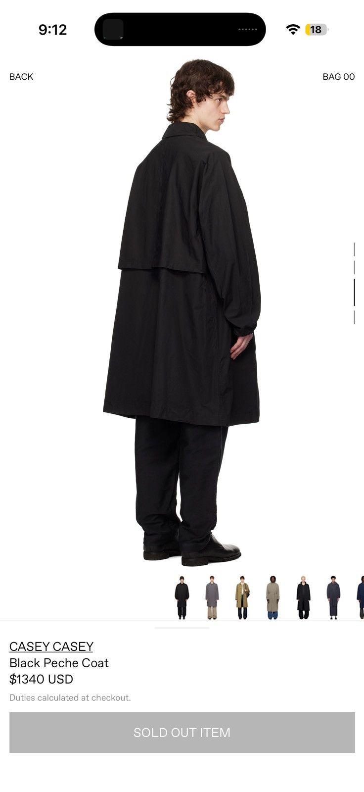 Casey Casey Peche Coat, size S - Casey Casey Size US S / EU 44-46 / 1 - 8 Thumbnail