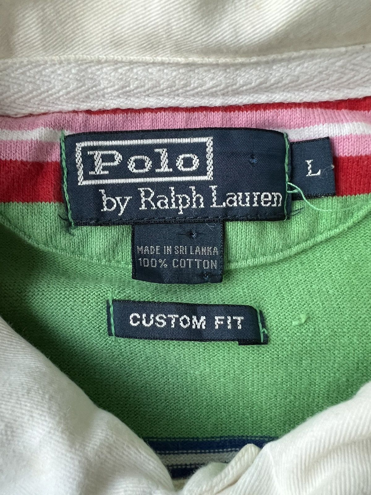 Polo Ralph Lauren Y2K Polo Ralph Lauren Beautiful Striped Colorway Rugby Shirt Size US L / EU 52-54 / 3 - 8 Thumbnail
