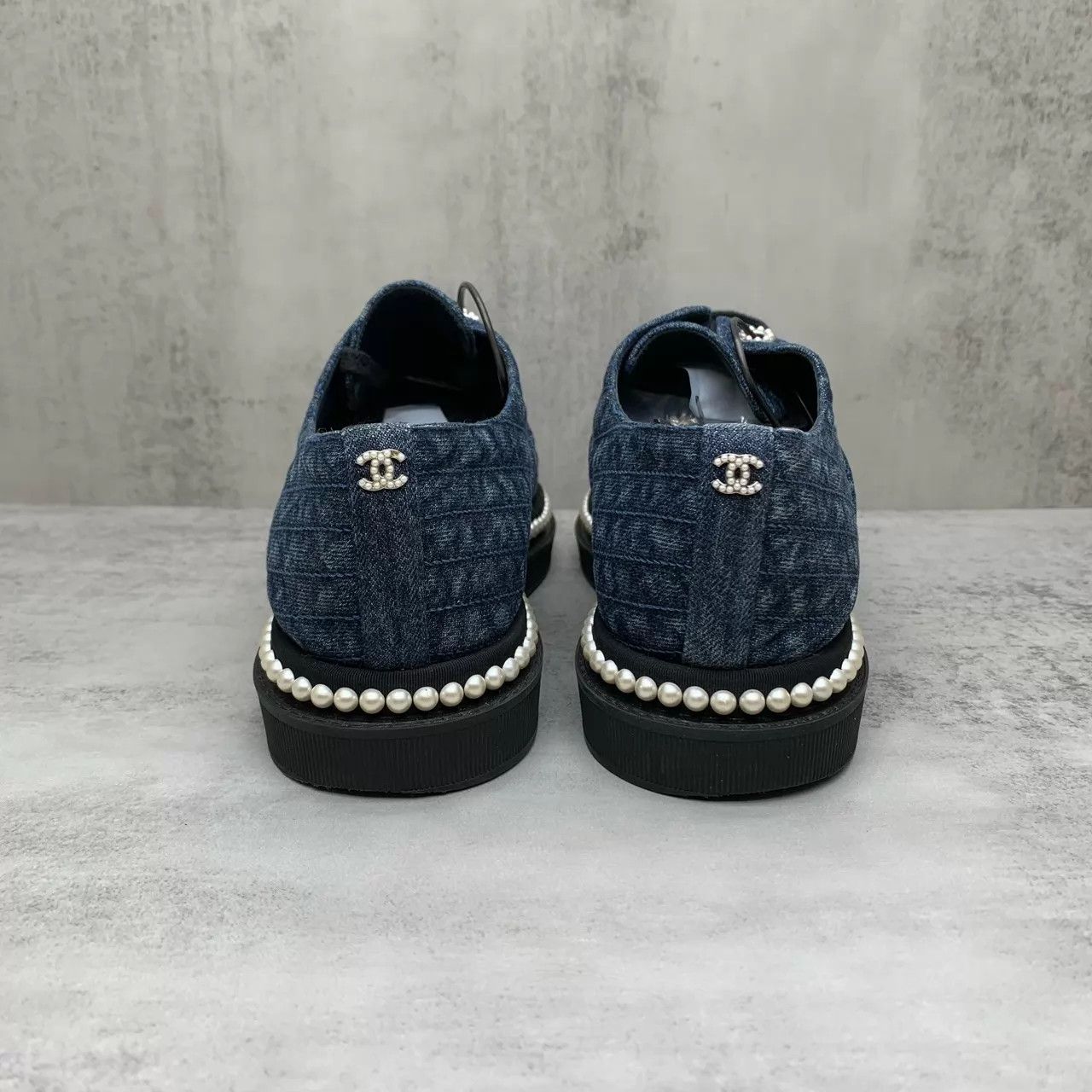 Chanel Chanel Camellia Pearl Denim Sneakers 37 EU 98 New Size US 6.5 / IT 36.5 - 5 Thumbnail