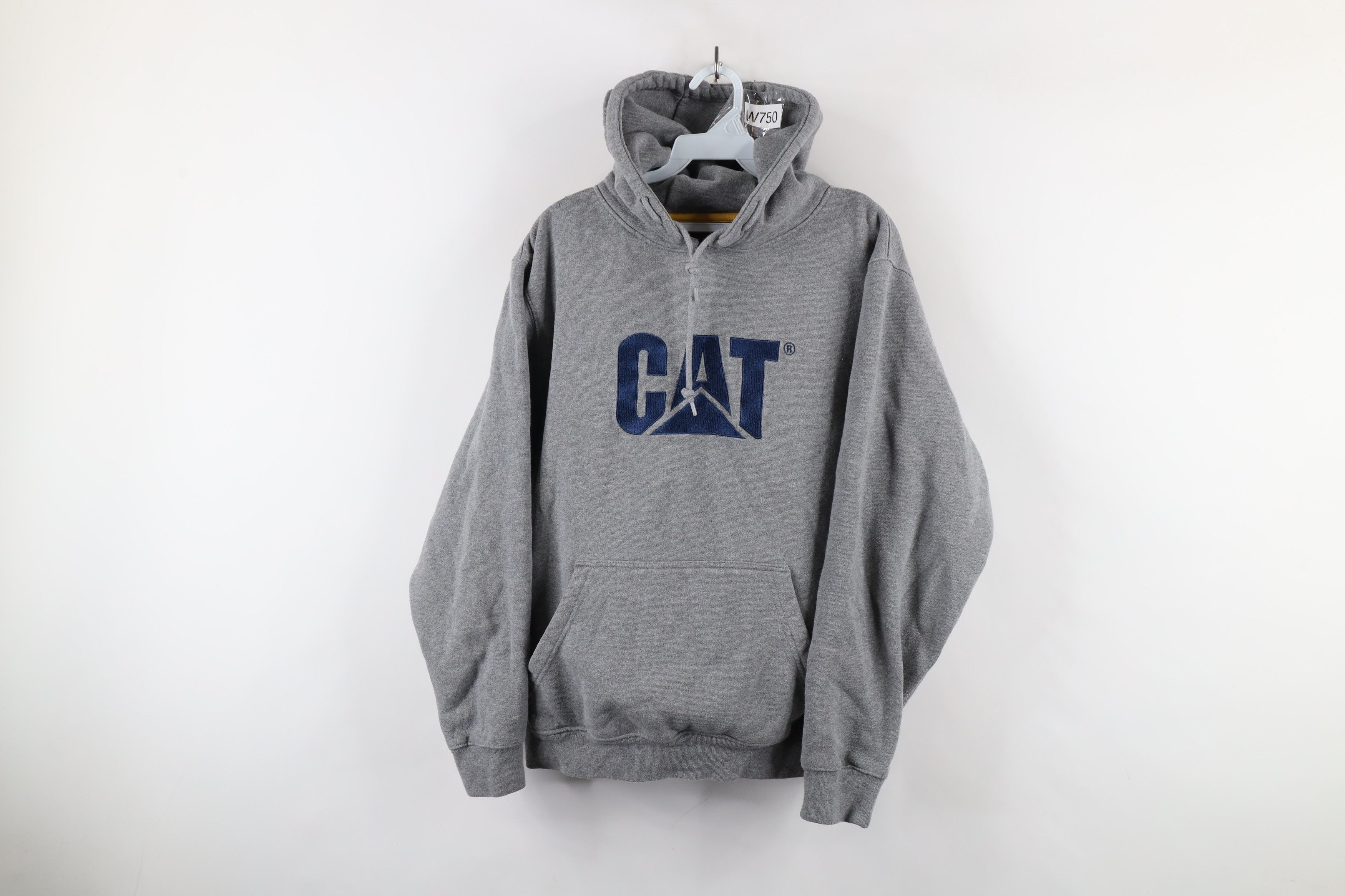 Caterpillar × Vintage Vintage Y2K Cat Caterpillar Heavyweight Hoodie Sweatshirt Size US L / EU 52-54 / 3 - 1 Thumbnail