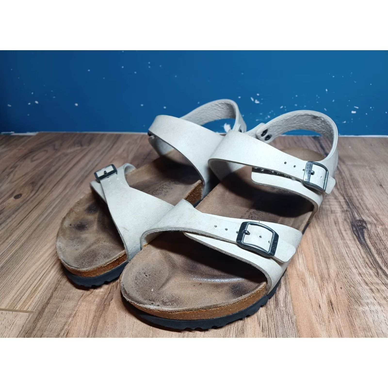 Birkenstock Birkenstock Fussbett 250 Beige W 8 M Mens Casual Slip-On Sandals Size US 6 / EU 39 - 2 Thumbnail