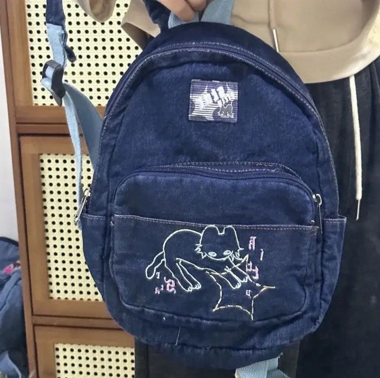 Japanese Brand Denim Classic Simple Backpack Size ONE SIZE - 1 Thumbnail