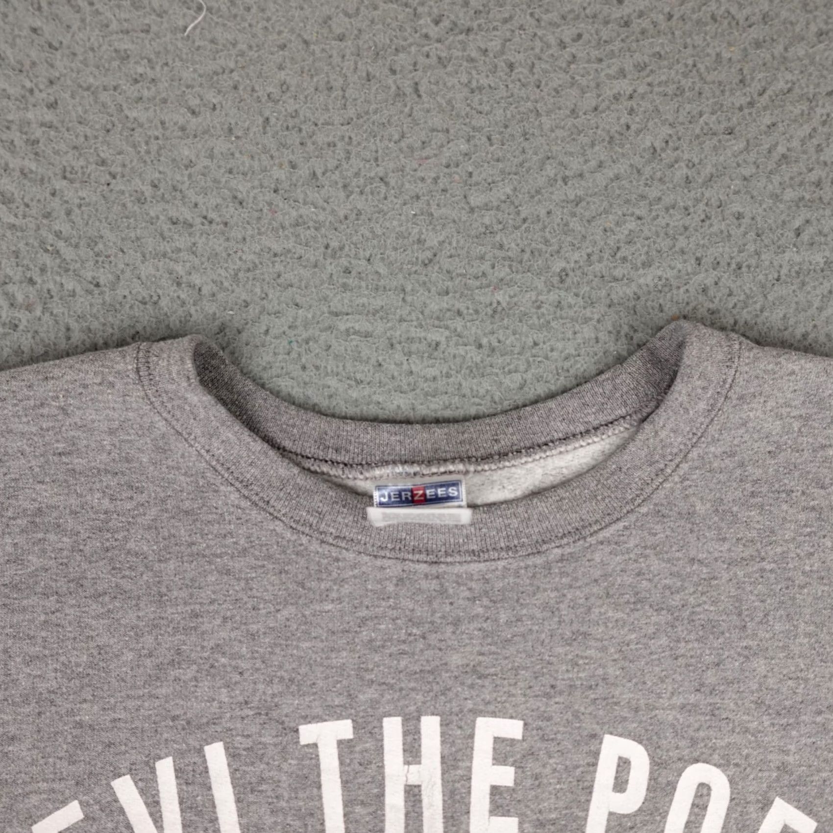 Jerzees JERZEES Levi The Poet Sweater Mens Medium Gray Crewneck Hip Hop Spoken Word Size US M / EU 48-50 / 2 - 5 Thumbnail