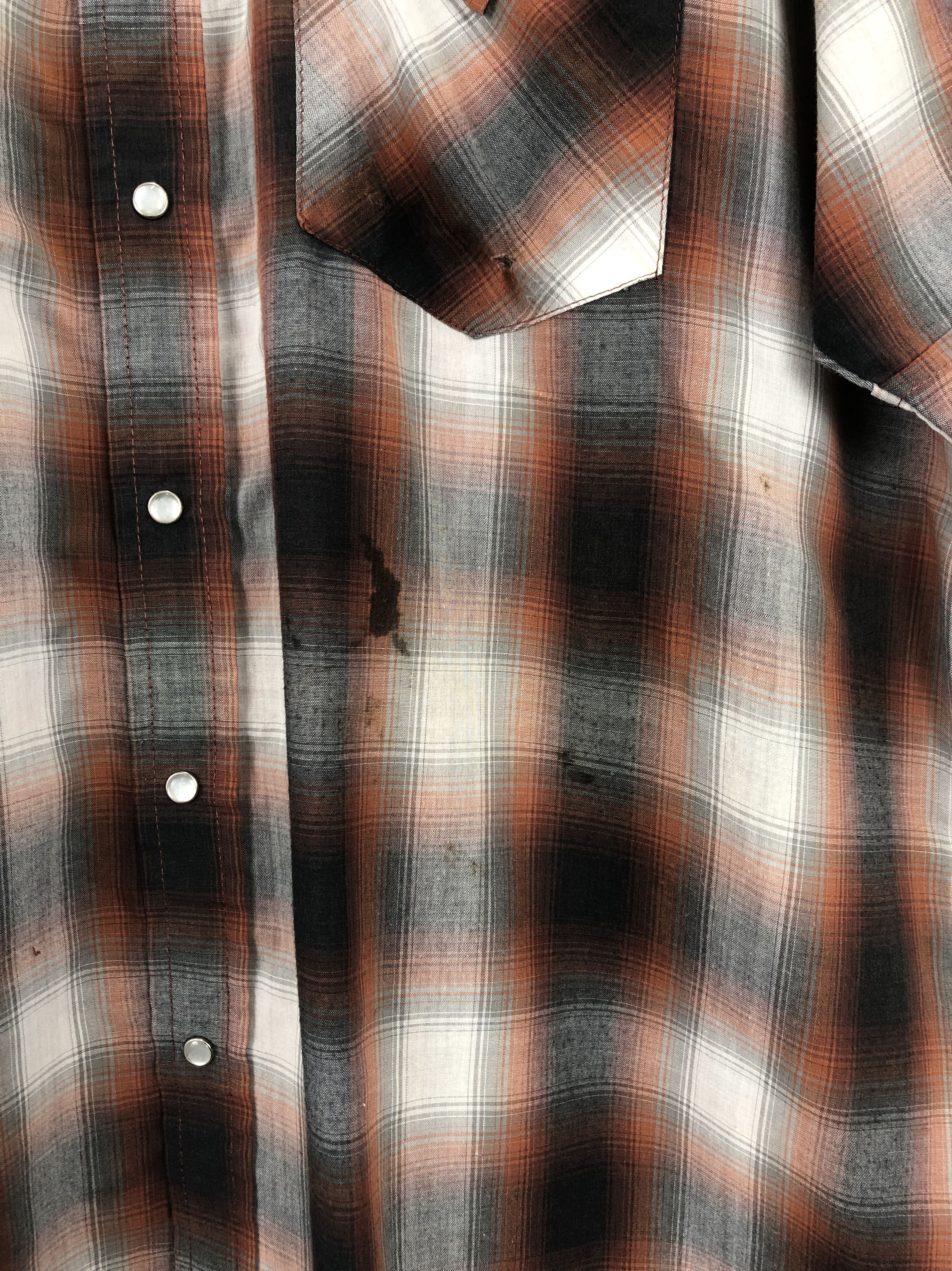 Japanese Brand × Vintage Vintage Japanese Brand Shadow Plaid Button Up Shirt TA0482 Size US L / EU 52-54 / 3 - 7 Thumbnail