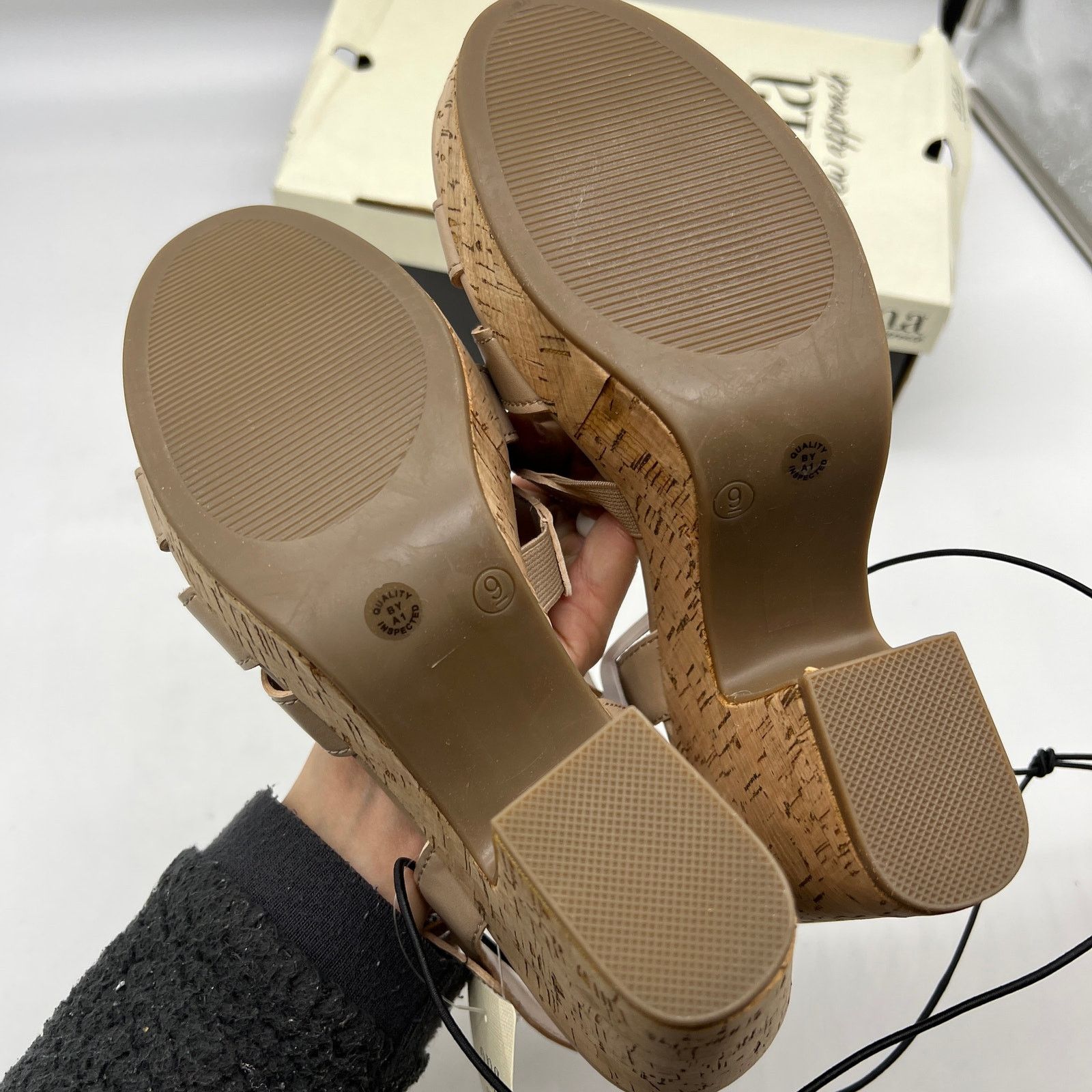 Other a.n.a Womens Billie Heeled Sandals Nude Color Size 9M Size US 9 / IT 39 - 10 Thumbnail