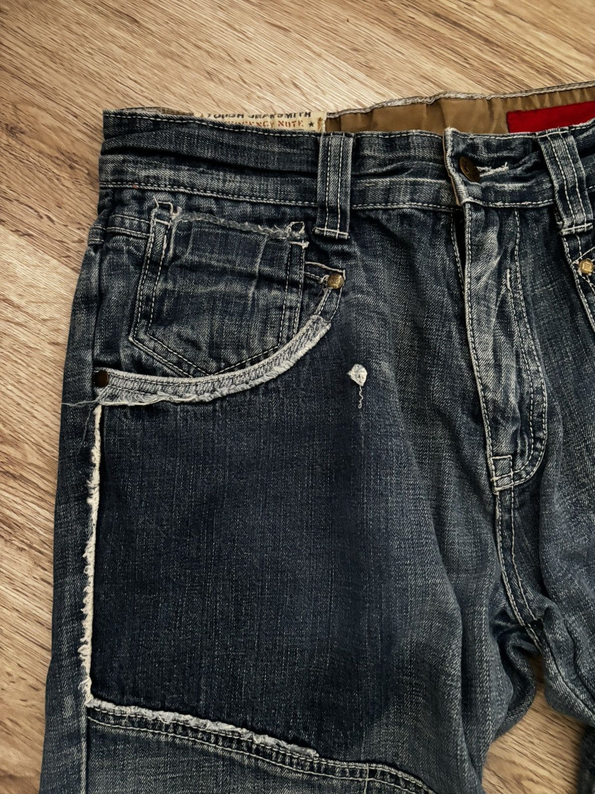 TOUGH JEANSMITH patchwork distressed jeans