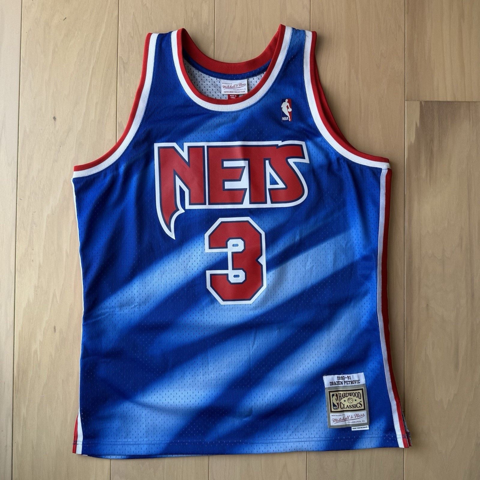 Mitchell & Ness Drazen Petrovic New Jersey Nets Jersey Blue Mitchell & Ness Size US XL / EU 56 / 4 - 2 Thumbnail