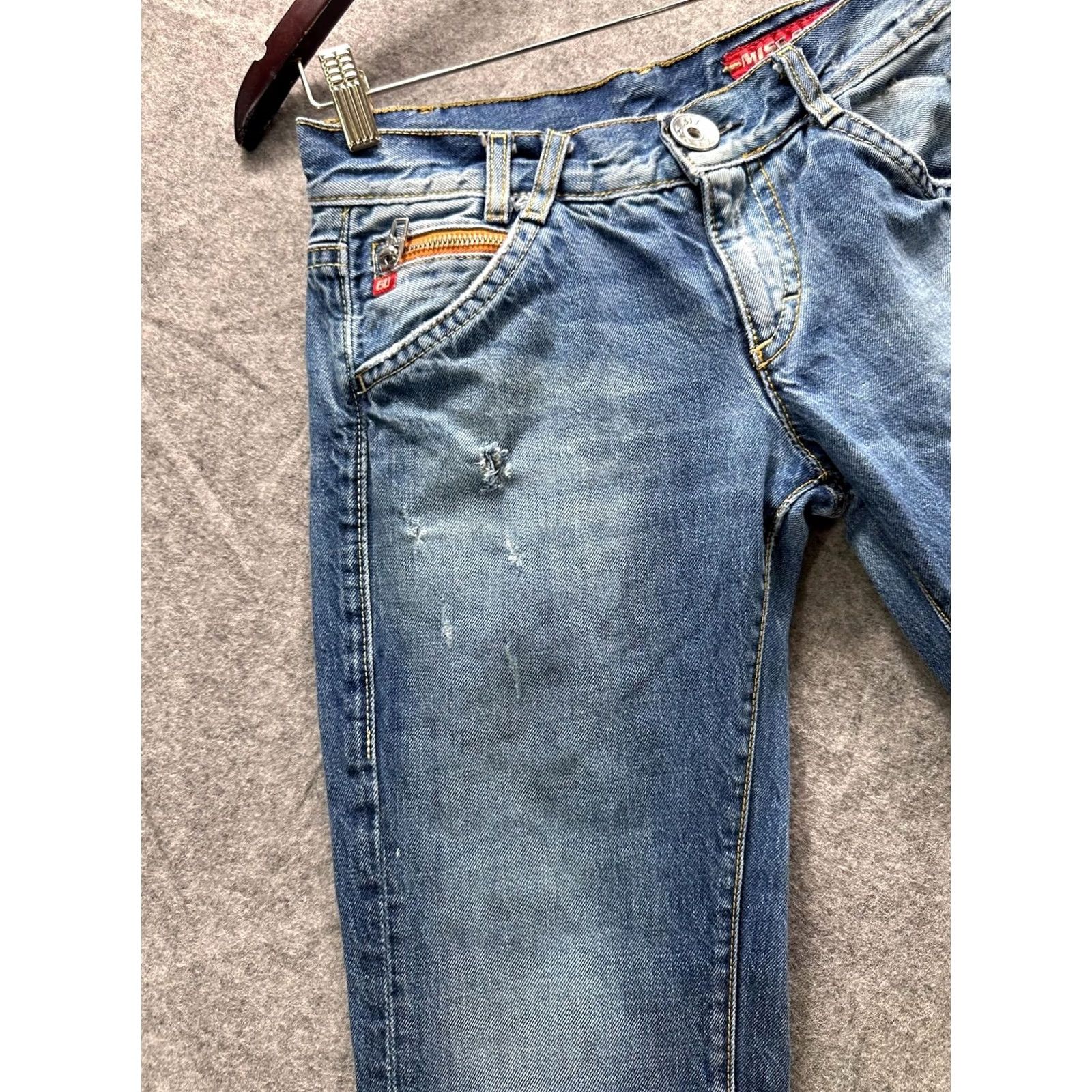 Miss Sixty Miss Sixty Jeans Womens 26 Blue Low Rise Bootcut Distressed Denim Pants Size 26" / US 2 / IT 38 - 4 Thumbnail