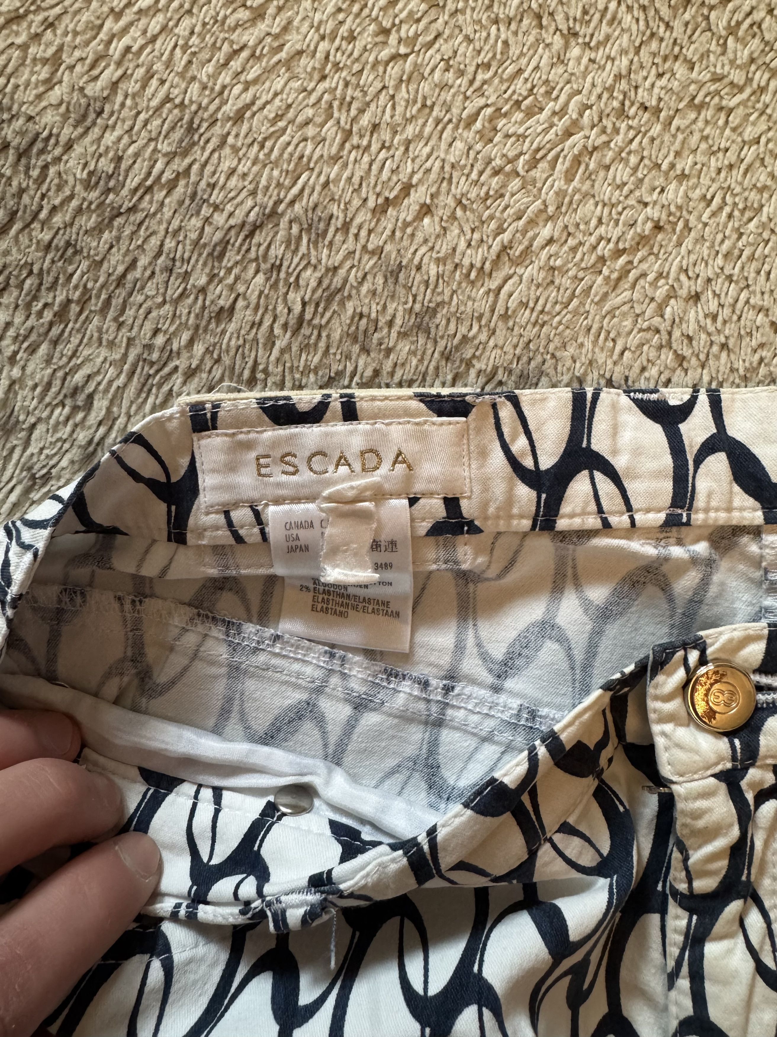 Escada Escada Vintage 90s Monogram Grpahic Pants Size 28" / US 6 / IT 42 - 8 Thumbnail