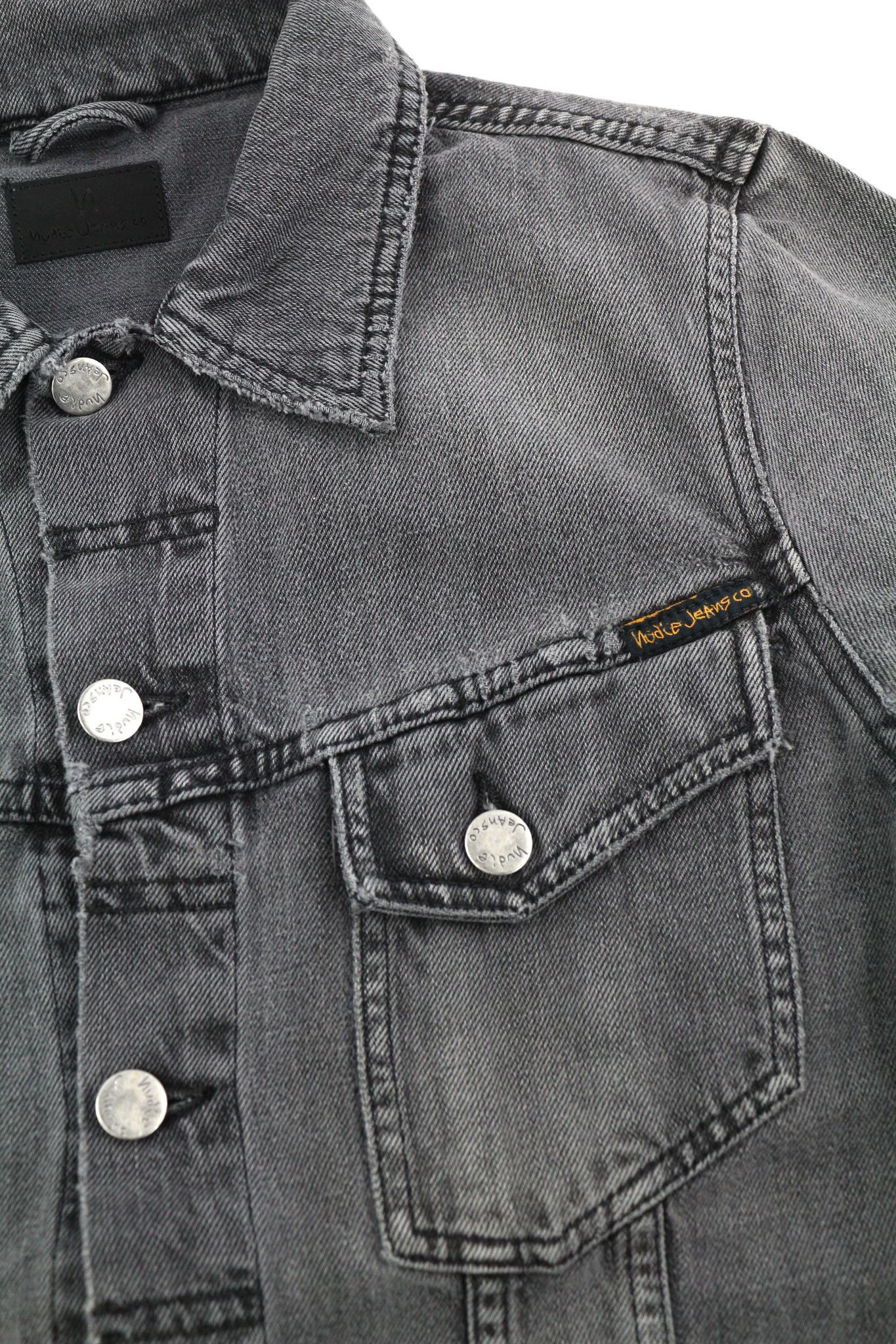 Nudie Jeans BILLY S Desolation Grey Polo Patch Pockets Jacket 82467 Size US S / EU 44-46 / 1 - 6 Thumbnail