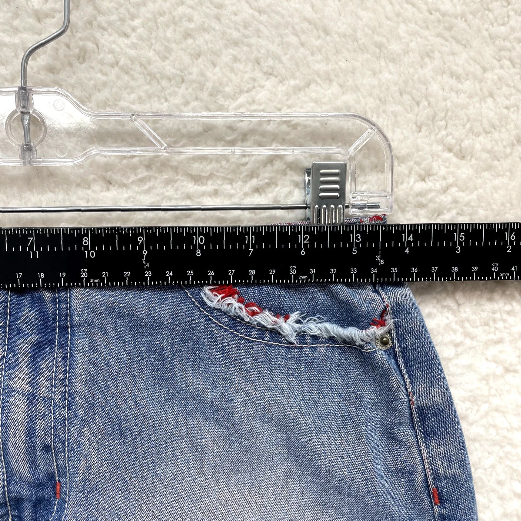 Vintage Y2K Vintage Denim Mini Skirt 4 26 Small Light Wash Distressed Frayed Western Sh... Size 27" / US 4 / IT 40 - 6 Thumbnail