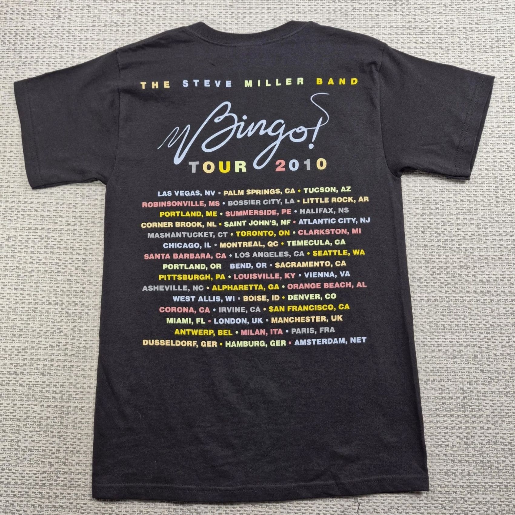 Hanes Steve Miller Band Shirt Mens Small Black Bingo Tour 2010 Graphic Tee Hanes Size US S / EU 44-46 / 1 - 2 Thumbnail