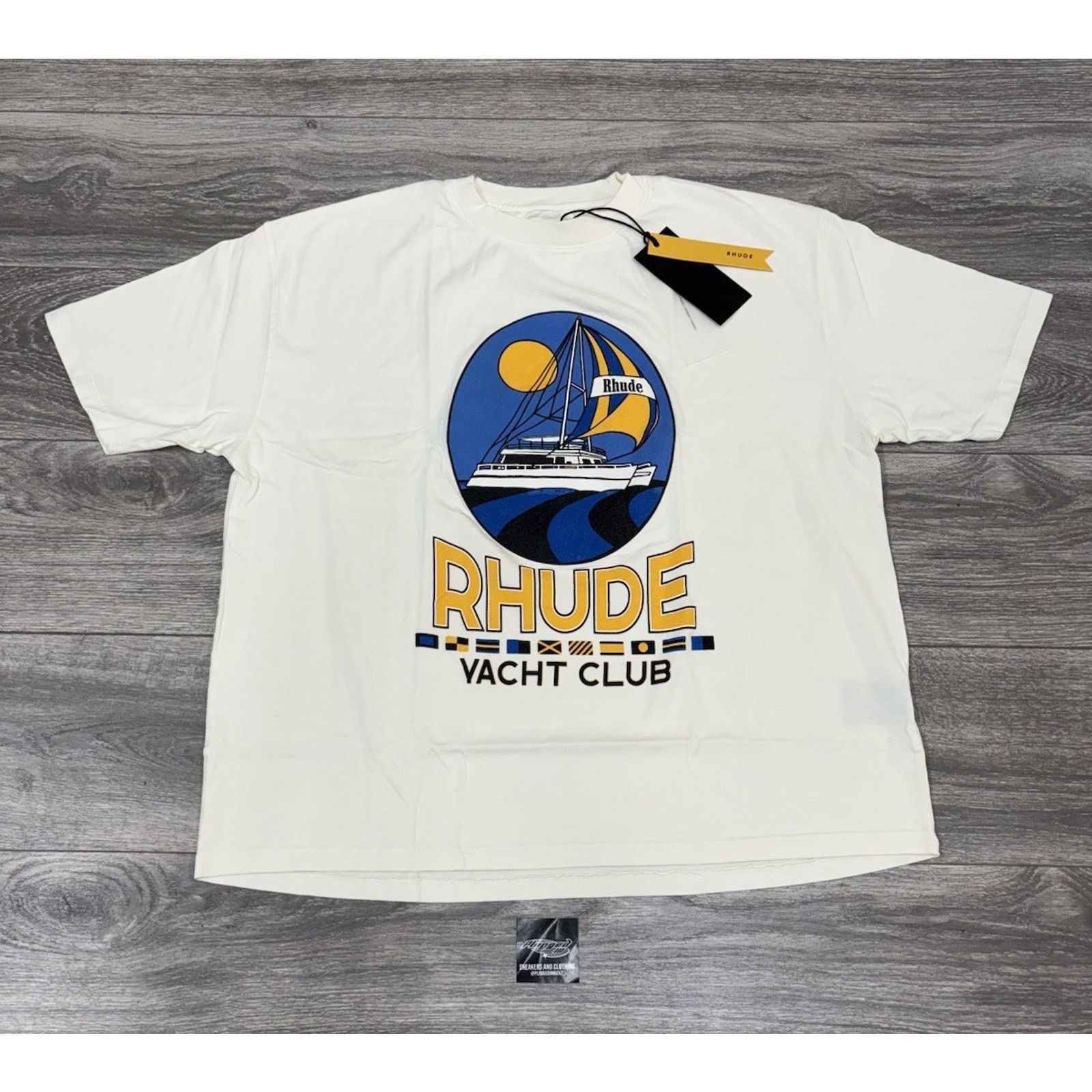Rhude Yacht Club Tee ' Vintage White ' | BRAND NEW!