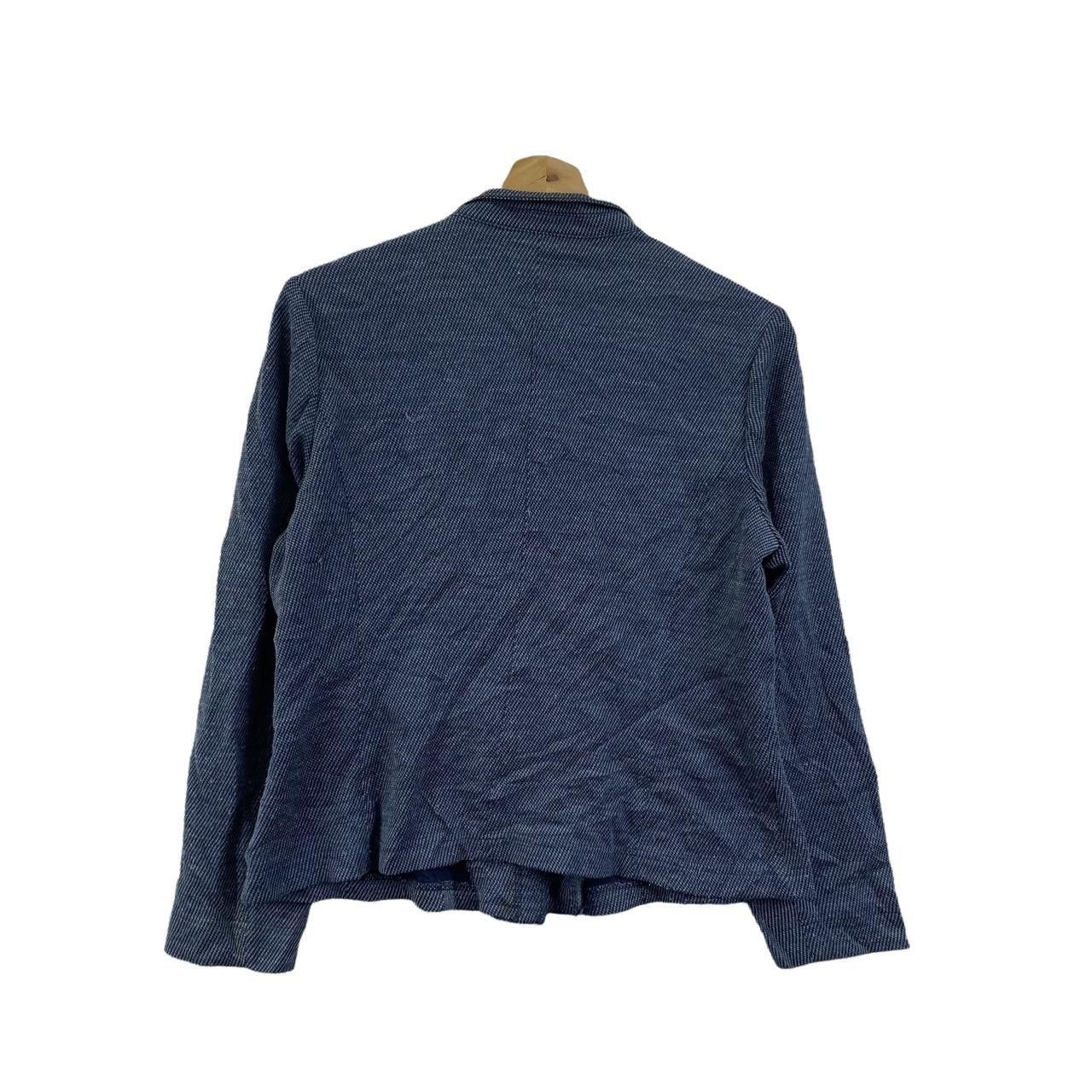 Pierre Cardin Vtg 90’ PIERRE CARDIN PARIS Minimalist Blue Cardigan Size S / US 4 / IT 40 - 2 Thumbnail