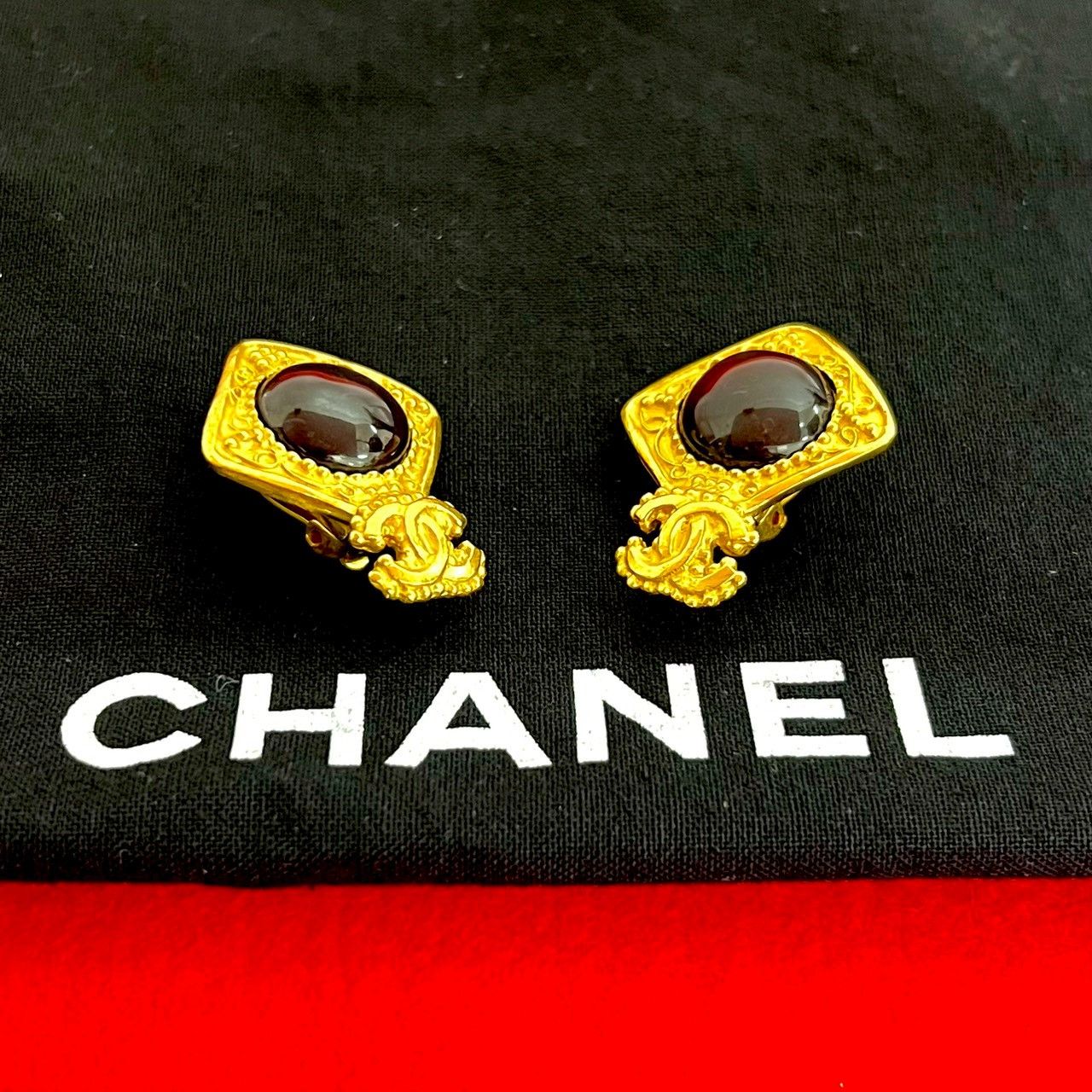 Chanel Chanel Chanel Coco Mark Earrings Metal Earrings 96A DUTY FREE for USA Size ONE SIZE - 1 Thumbnail