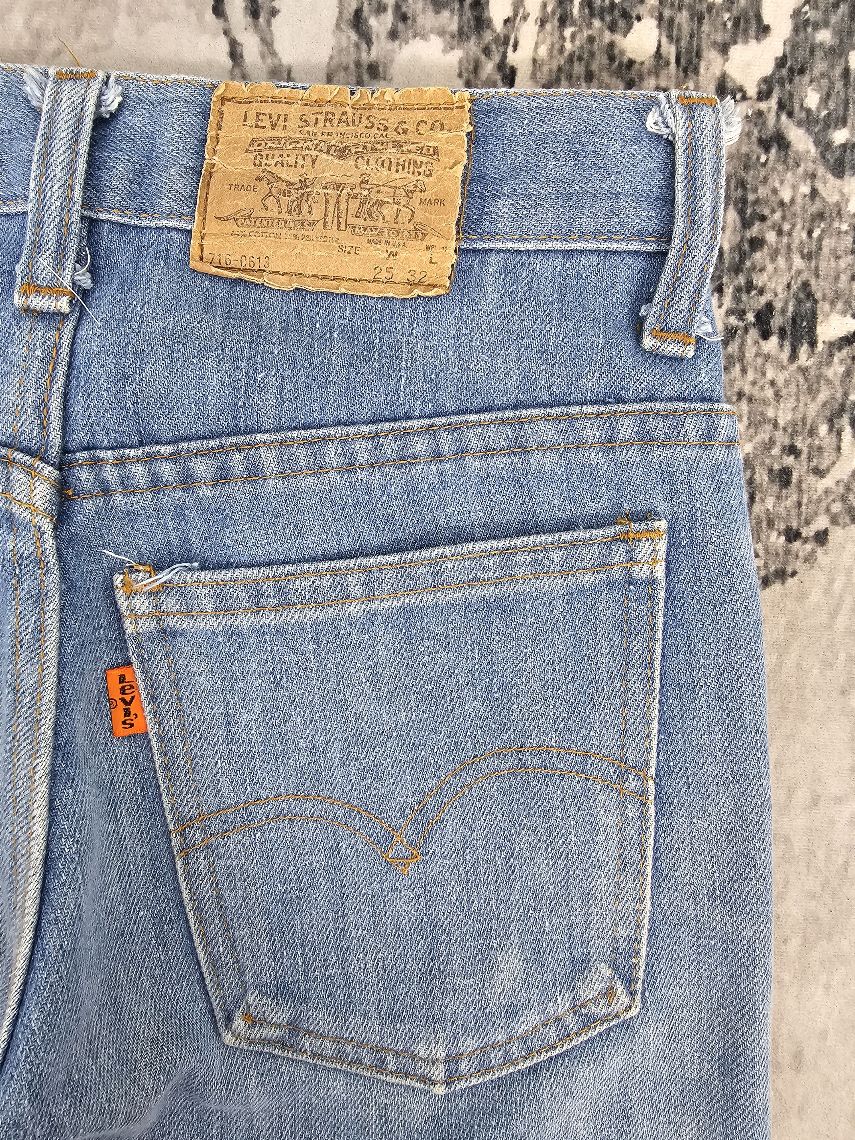 Levi's Vintage Clothing Vintage 80's LEVIS 716-0612 Orange Tab Ripped Jeans L0480 Size 25" / US 0 / IT 36 - 9 Thumbnail