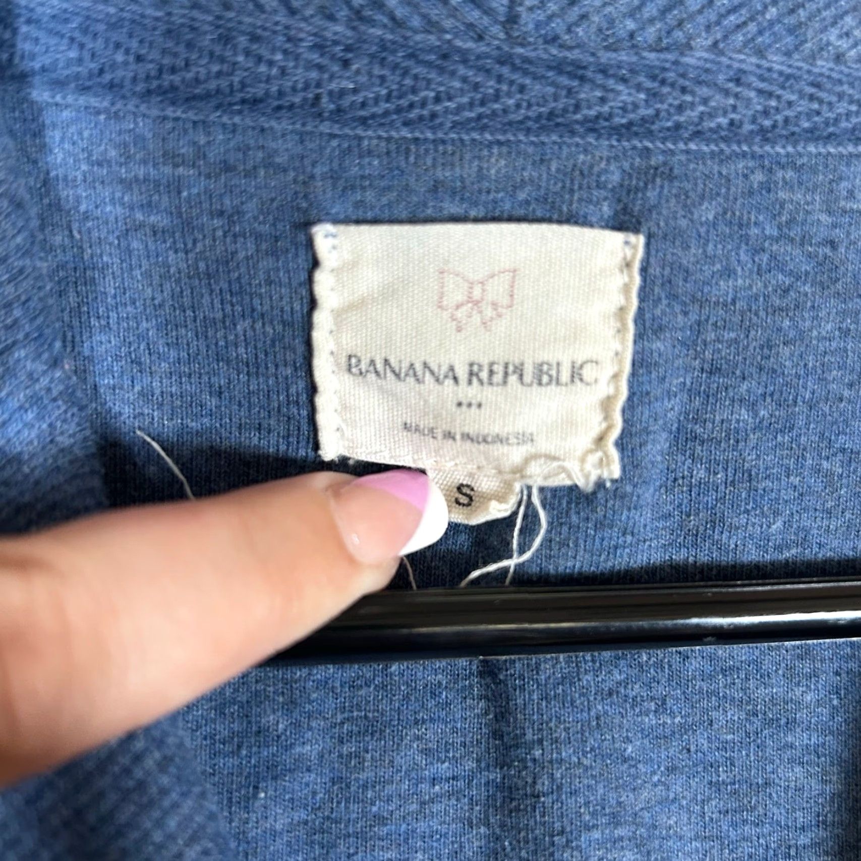 Banana Republic Banana Republic Womens Sweater Blue V Neck Pullover Henley Stretch Small Size S Size S / US 4 / IT 40 - 5 Thumbnail