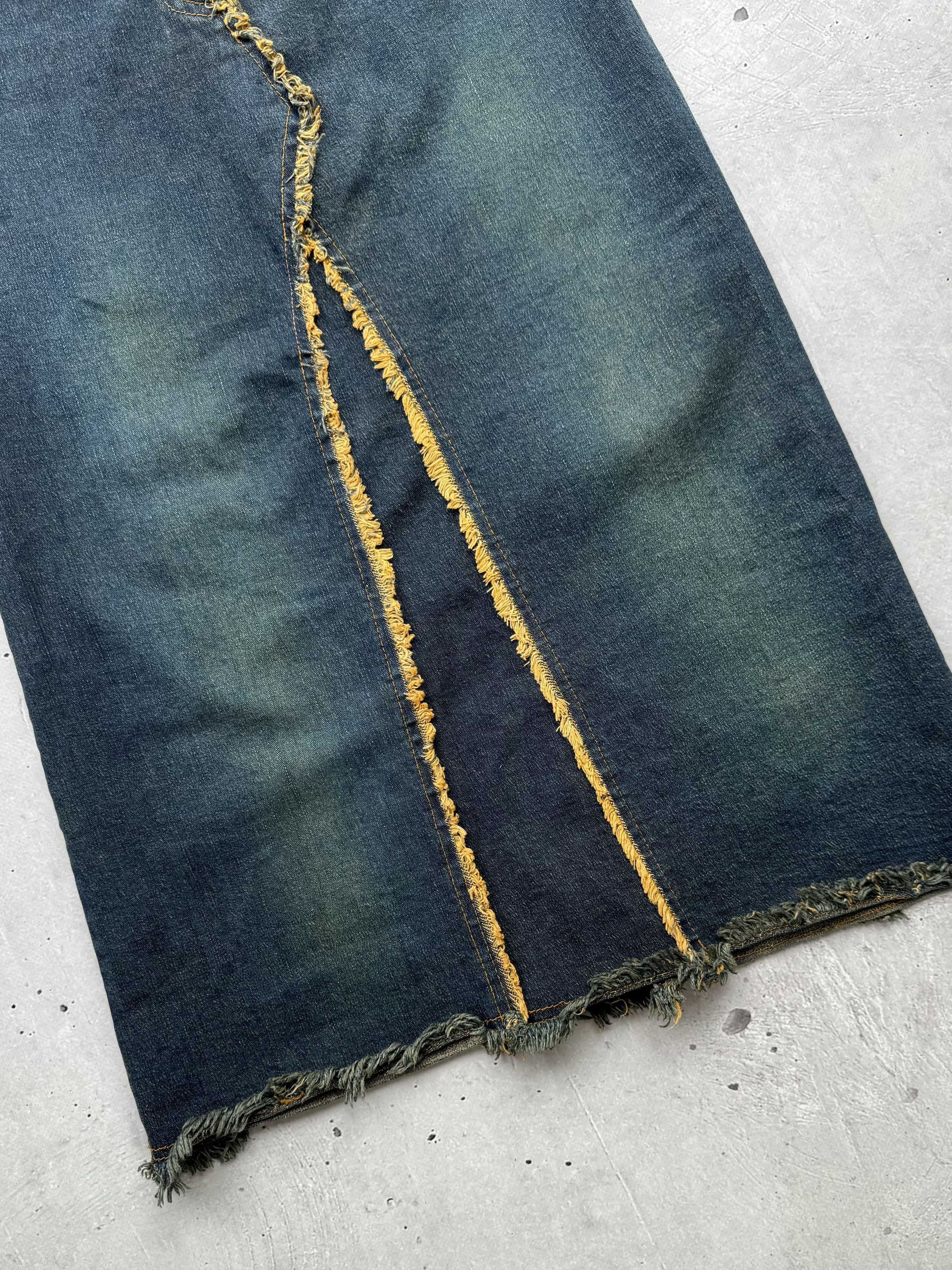 Other Vintage Amazing Denim Maxi Skirt Size 25" / US 0 / IT 36 - 3 Thumbnail