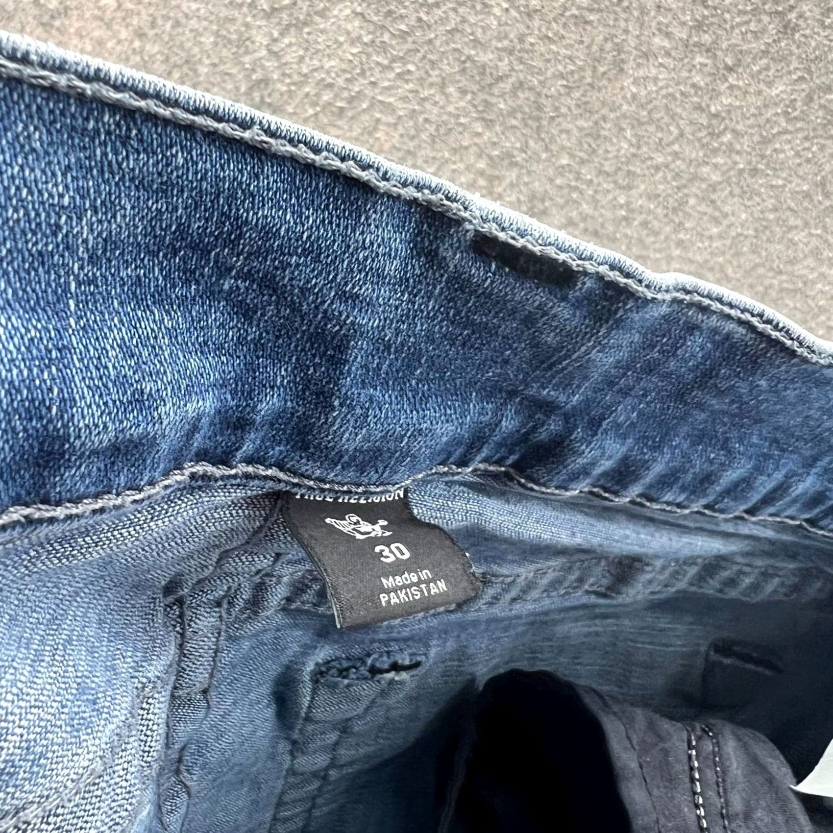 True Religion VINTAGE True Religion Jeans Mens 30 Blue Denim Washed Relaxed Skinny Rocco Ripped Jeans Boys? Size US 30 / EU 46 - 6 Thumbnail