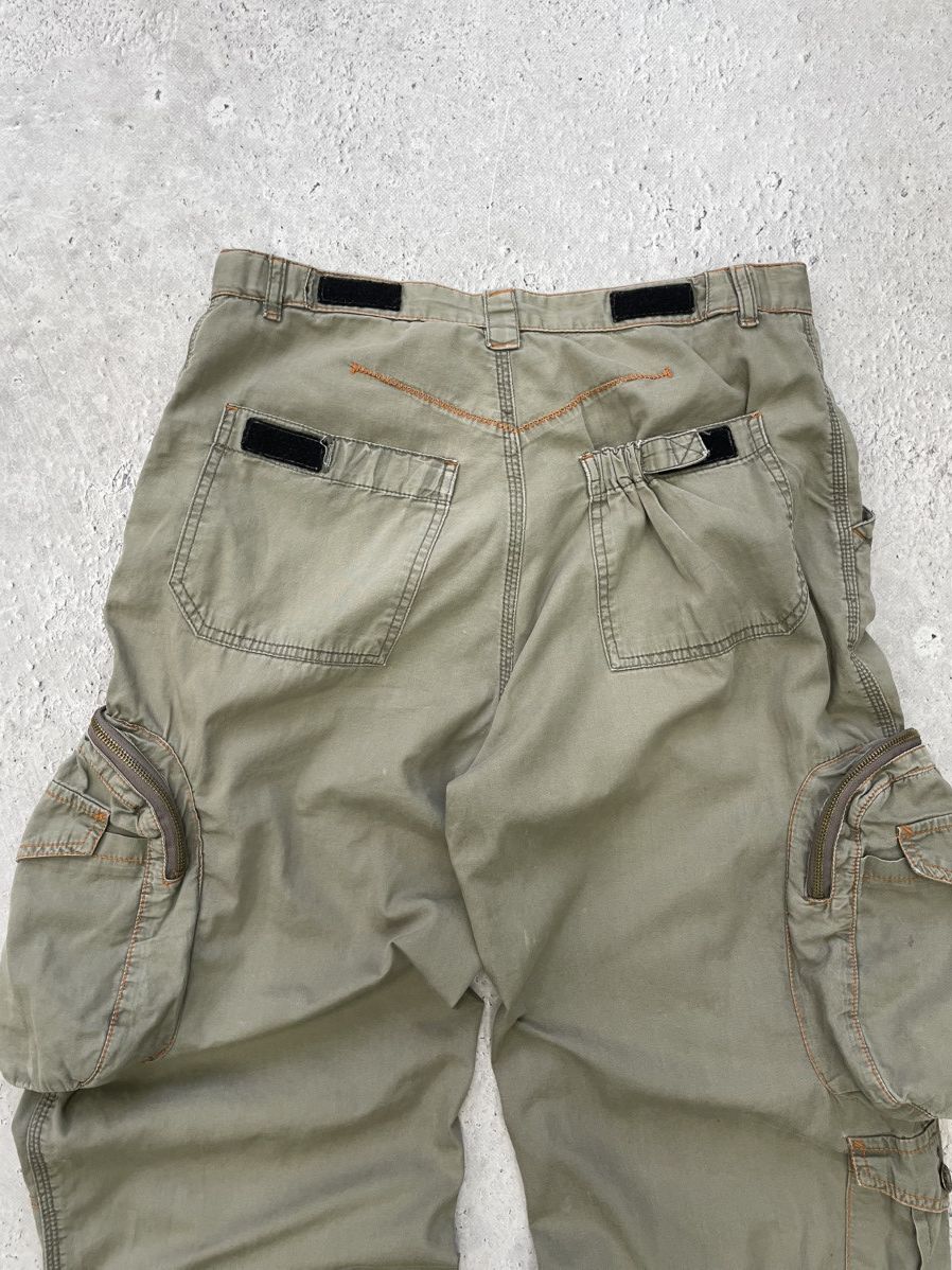 Japanese Brand × Vintage Vintage CRAZY FLAME BAGGY CARGO JAPANESE PANTS distressed Size US 32 / EU 48 - 14 Thumbnail