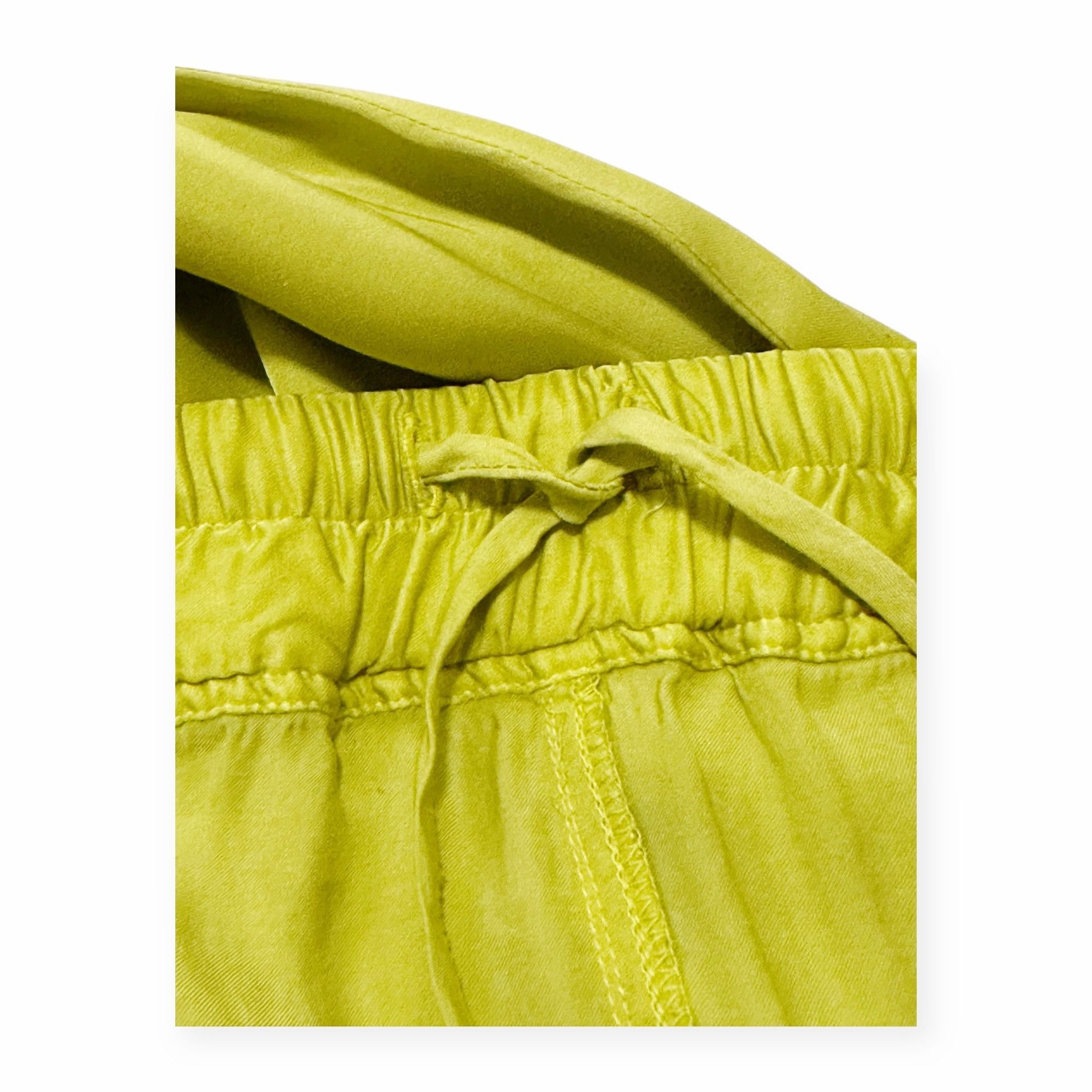 Nili Lotan Nili Lotan Safi Rayon Pant In Kiwi, Size L, Color Yellow, N Size 32" / US 10 / IT 46 - 10 Thumbnail