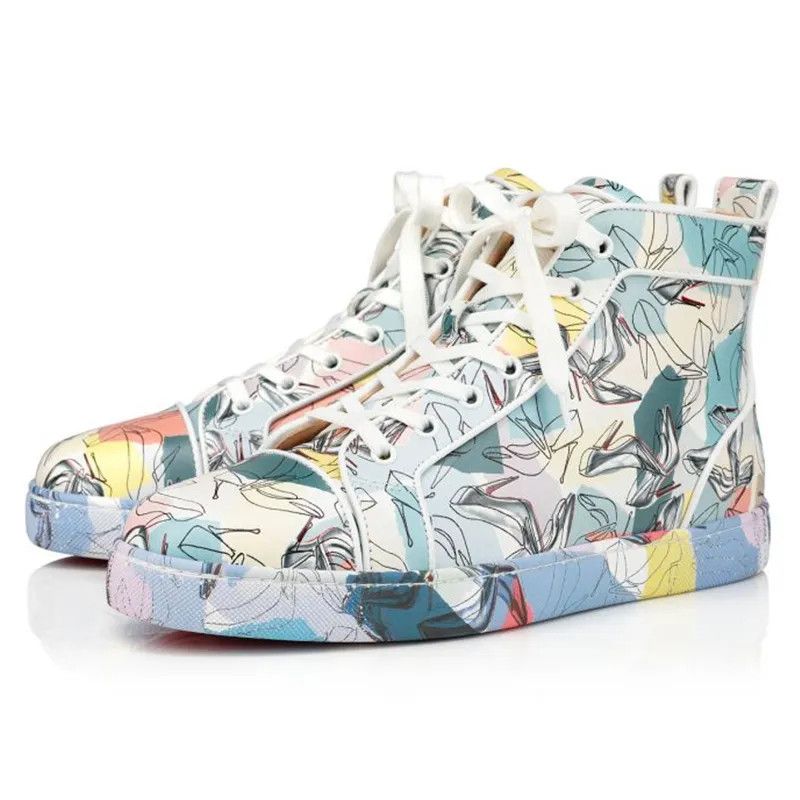 Christian Louboutin o1s1wg111224 Louis Orlato Flat Calf Shoes in Multicolor Size US 11.5 / EU 44-45 - 1 Preview