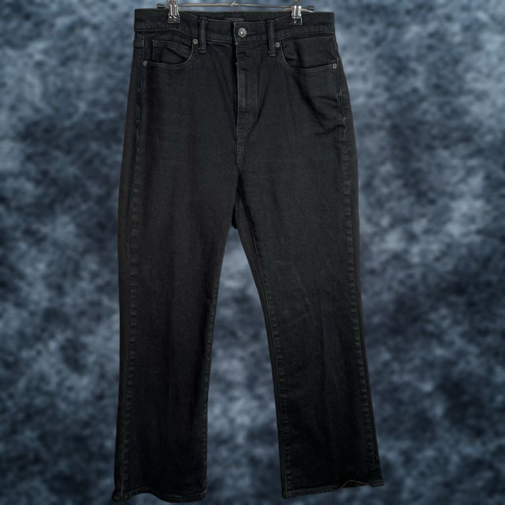 Uniqlo VINTAGE Uniqlo Women's Boots Cut Jeans 28 Black Denim Cotton Blend 90s Retro Size 28" / US 6 / IT 42 - 1 Thumbnail