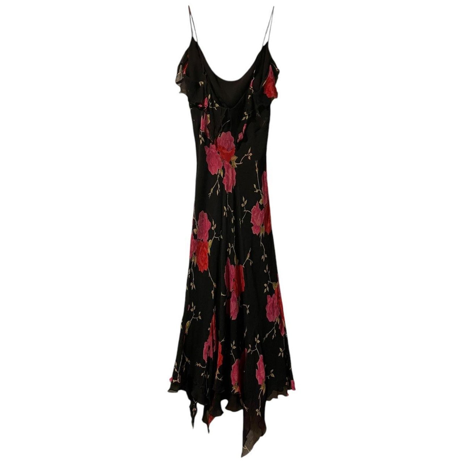Betsey Johnson VTG 90s Betsey Johnson New York fairy silk rose midi dress |  Grailed