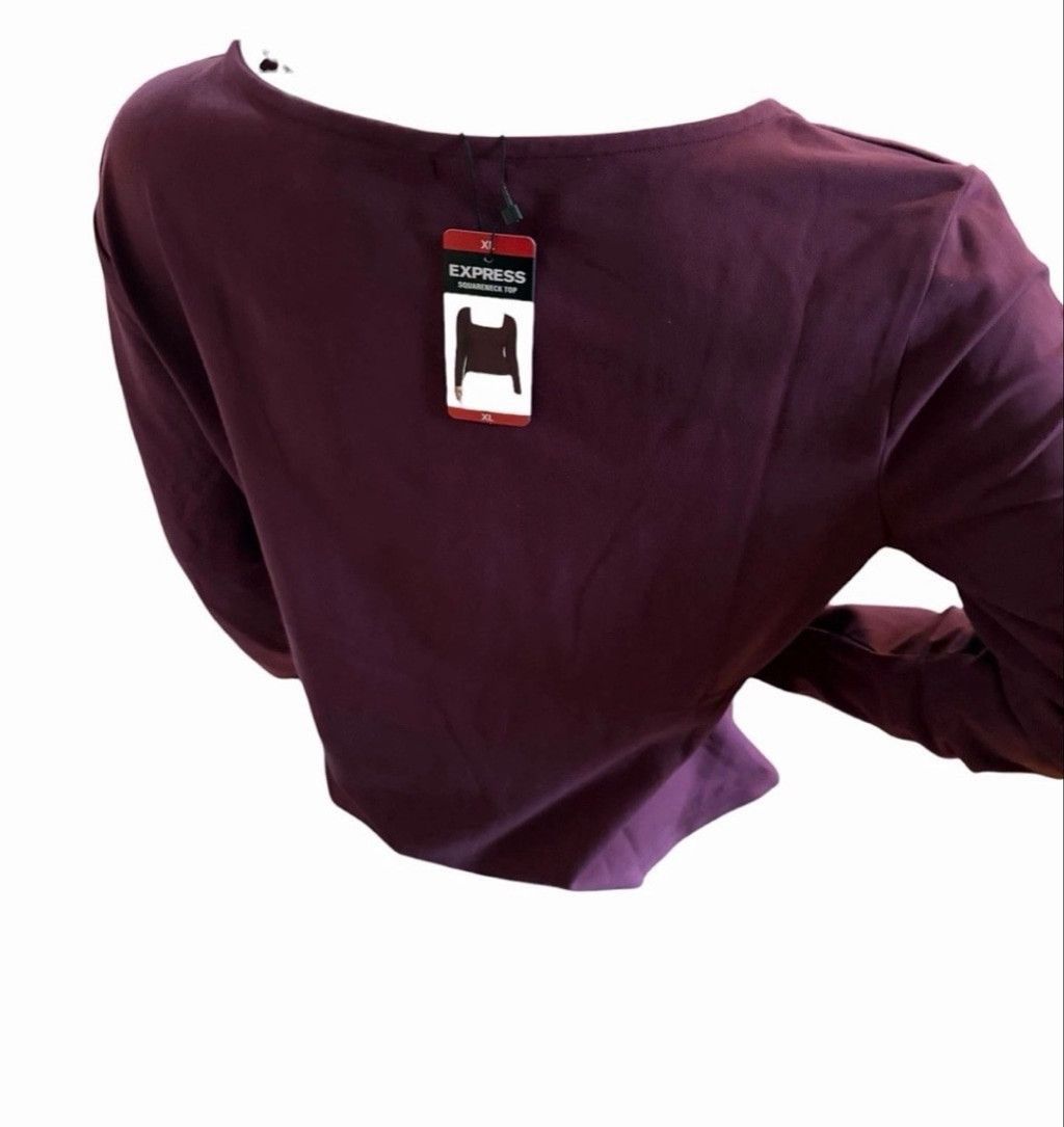 Express Express Square Neck Long Sleeve Top NWT Size XL / US 12-14 / IT 48-50 - 2 Thumbnail
