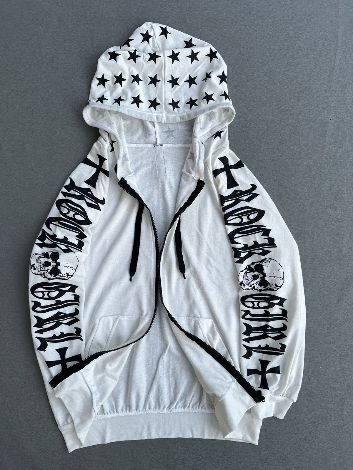 20471120 JAPANESE ROCK GIRL SKULL ZIP HOOODIE IFSIXWASNINE LGB STYLE Size L / US 10 / IT 46 - 5 Thumbnail