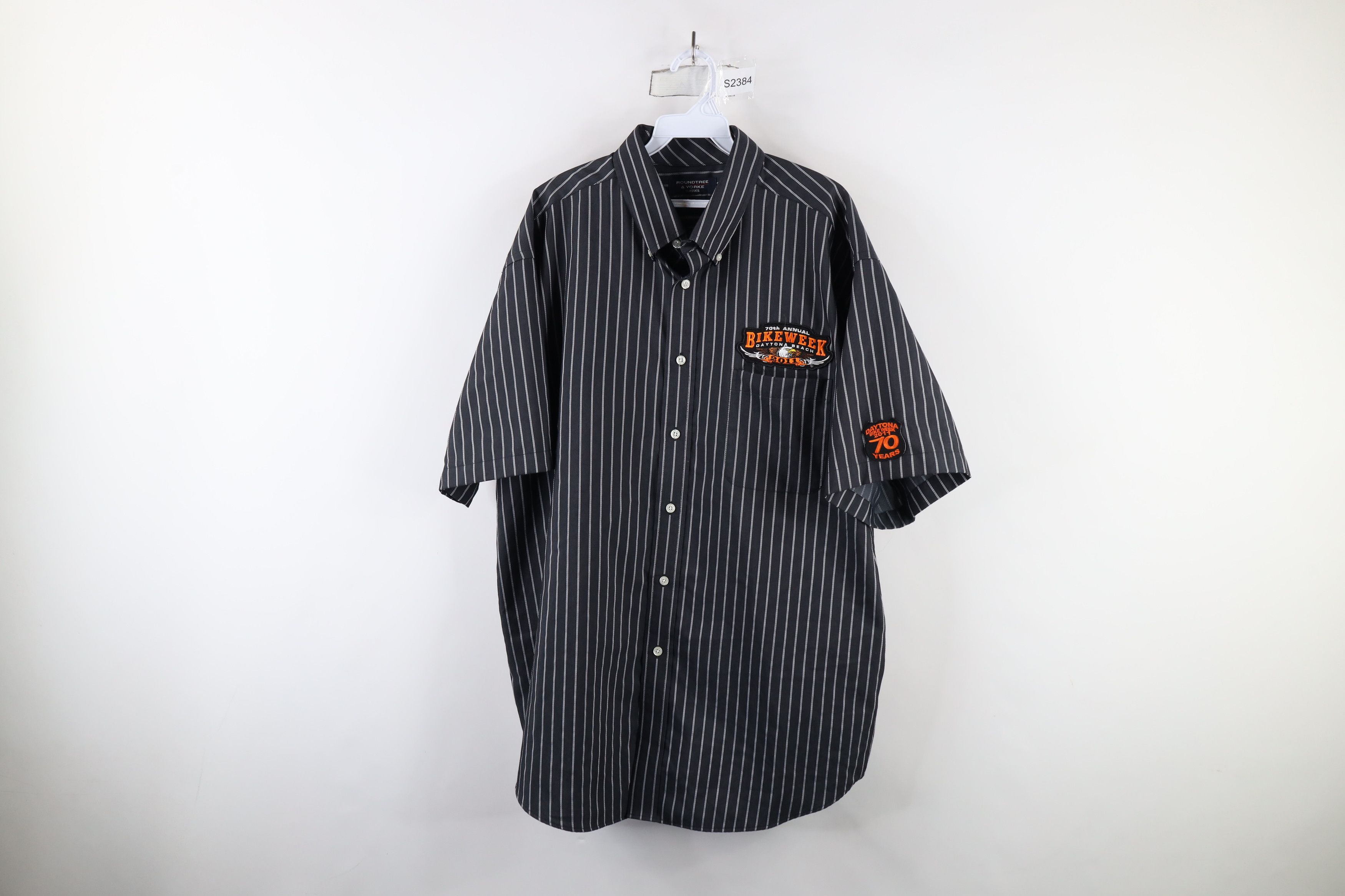 Vintage Vintage Y2K 2011 Daytona Bike Week Striped Button Down Shirt Size US XL / EU 56 / 4 - 1 Thumbnail