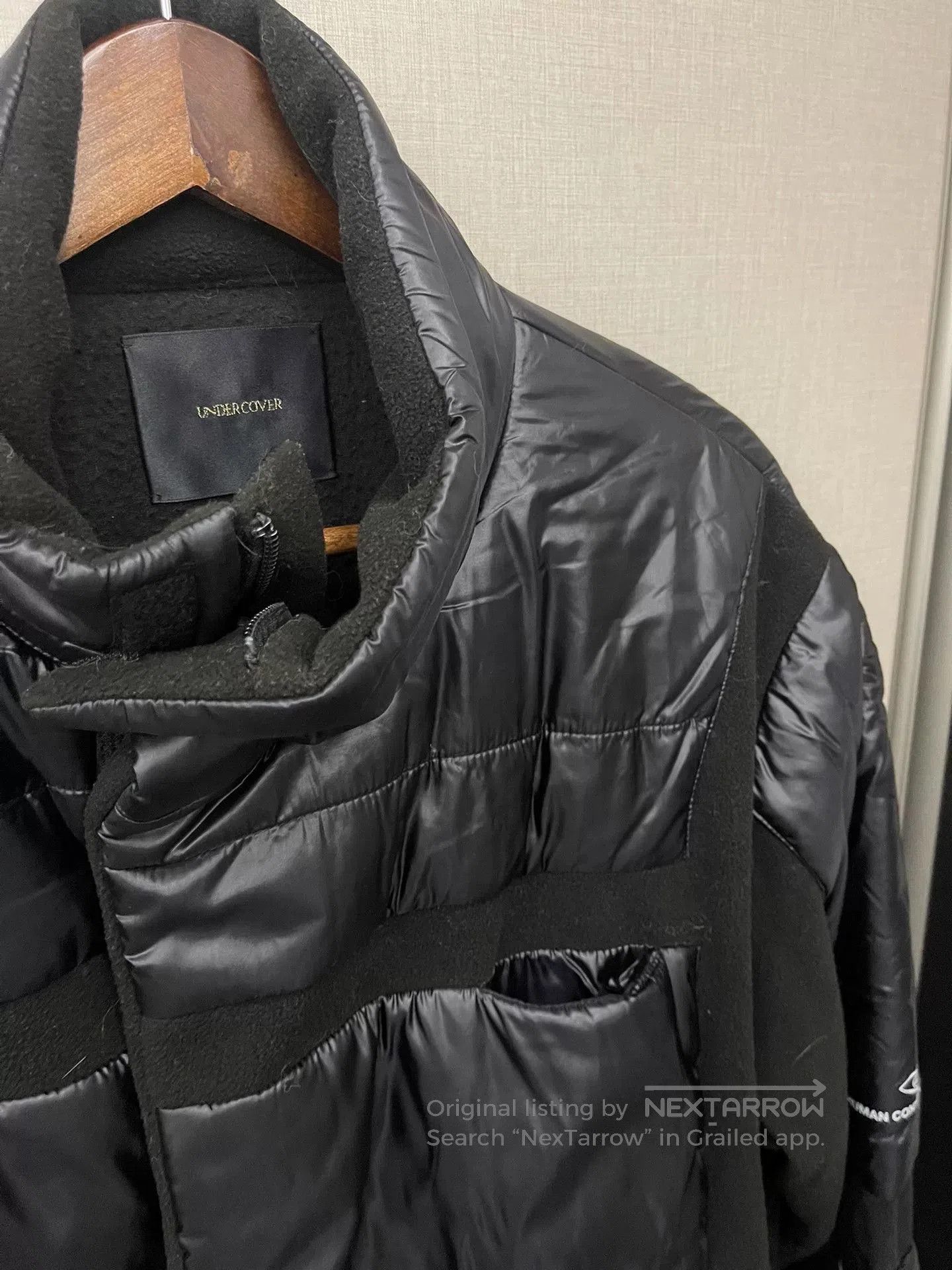 Undercover black puffy jacket with hidden pockets. Size US XL / EU 56 / 4 - 4 Thumbnail
